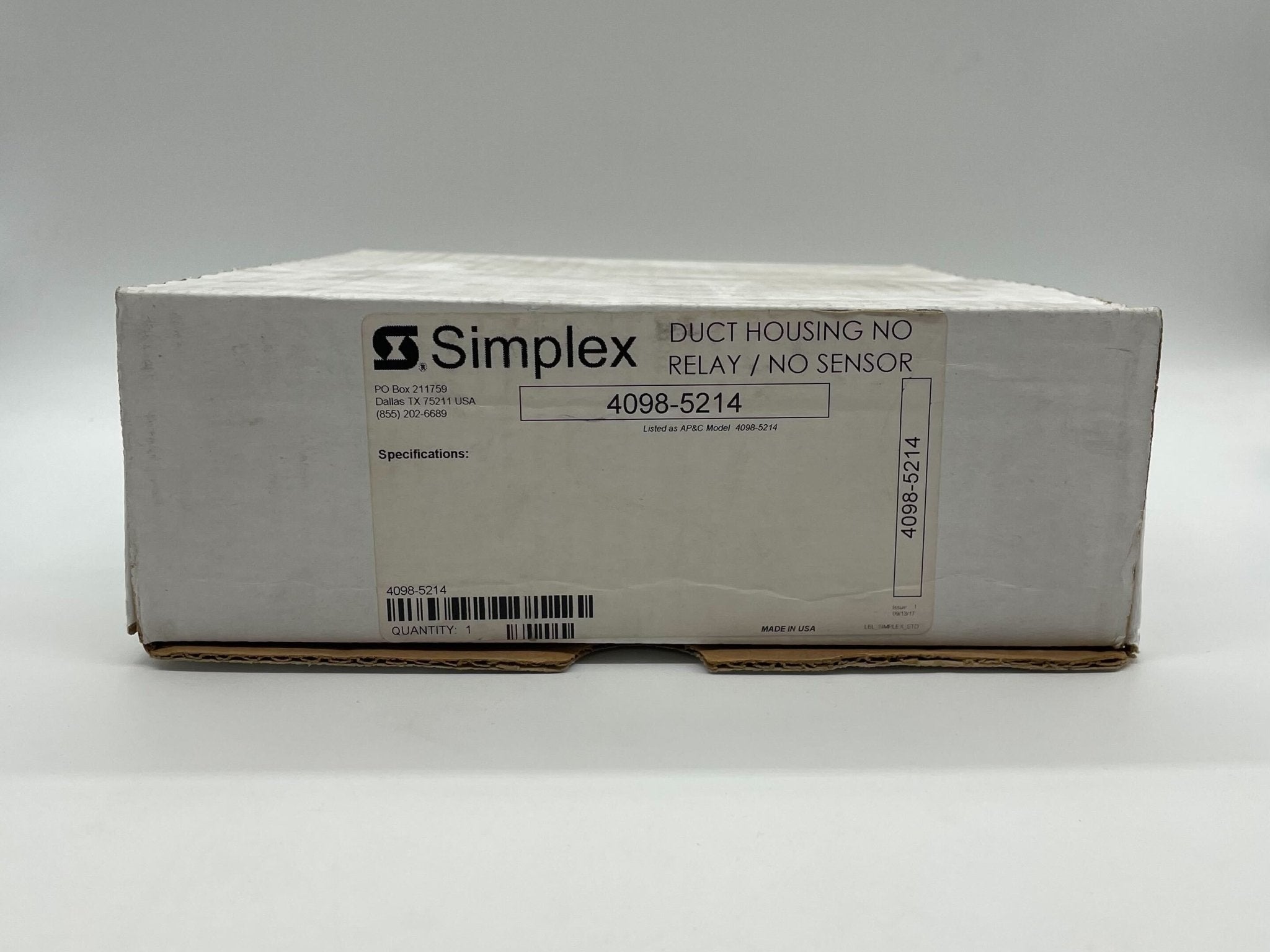 Simplex 4098-5214 Duct Housing No Relay - The Fire Alarm Supplier