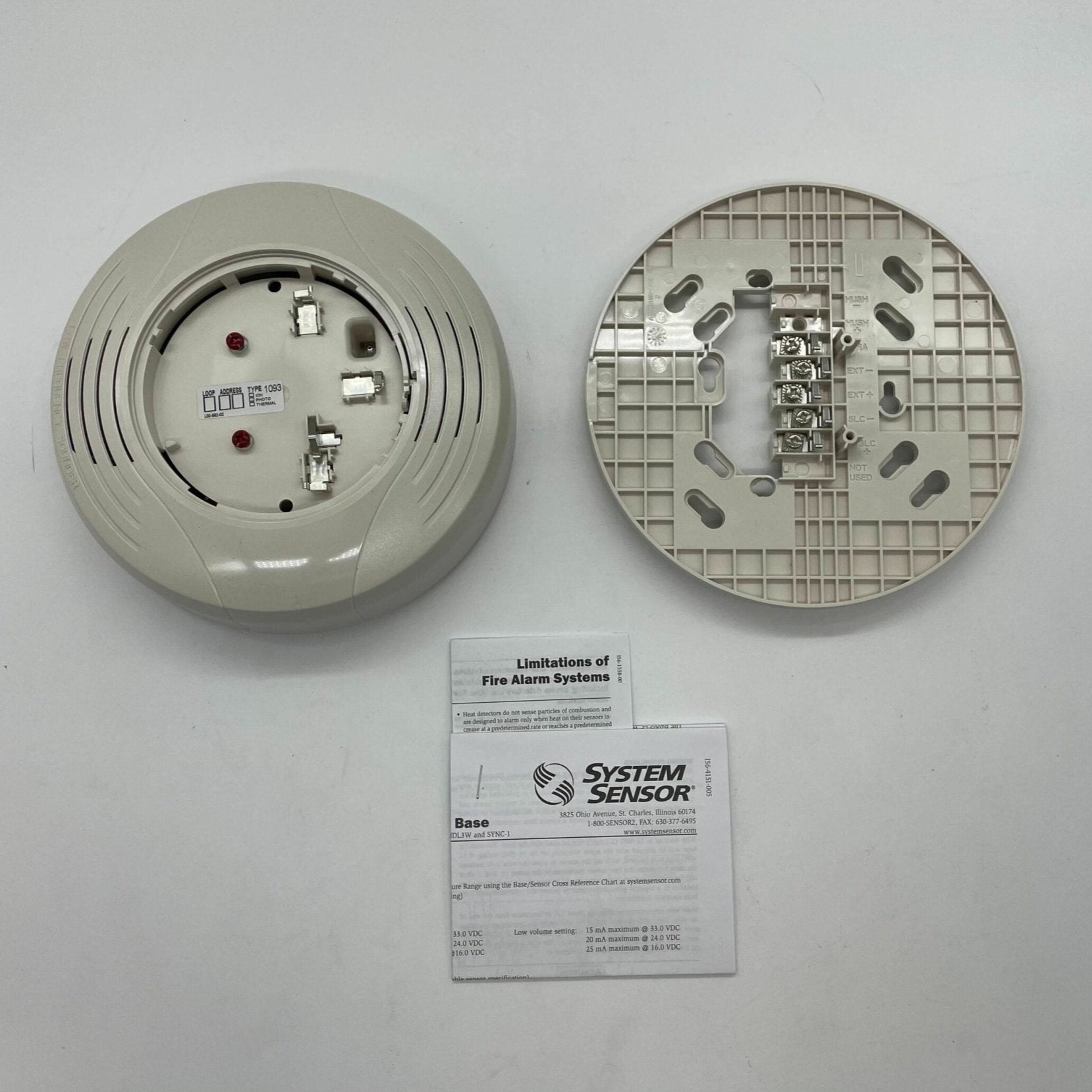 System Sensor B200SWH White Sounder Base Fire Alarm Max, 58 OFF
