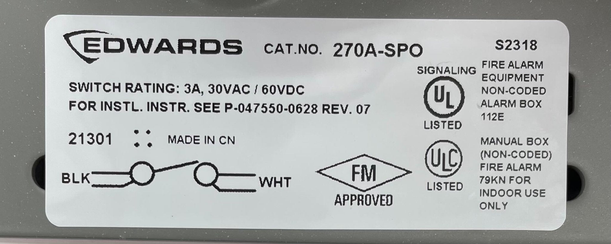 Edwards 270A-SPO - The Fire Alarm Supplier