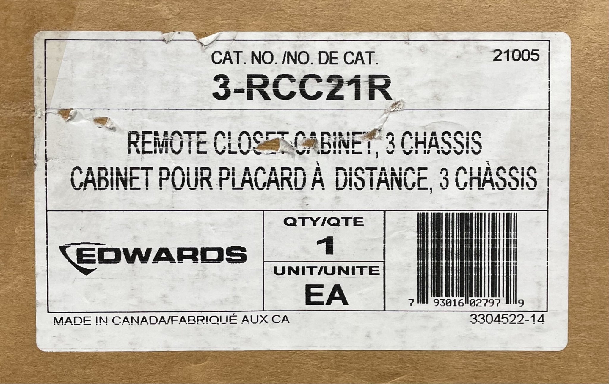 Edwards 3-RCC21R - The Fire Alarm Supplier