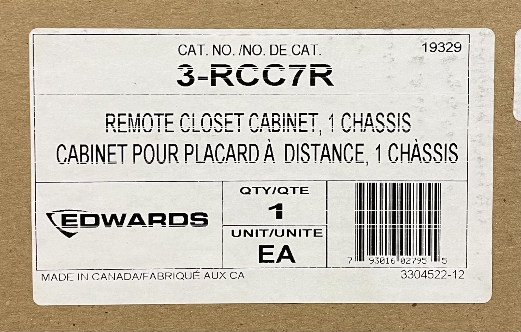 Edwards 3-RCC7R - The Fire Alarm Supplier