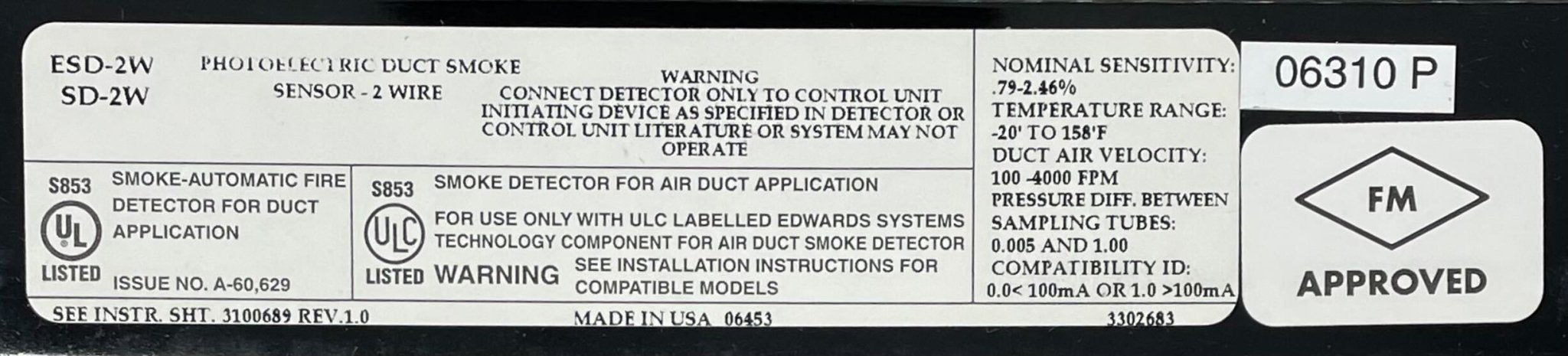Edwards SD-2W - The Fire Alarm Supplier