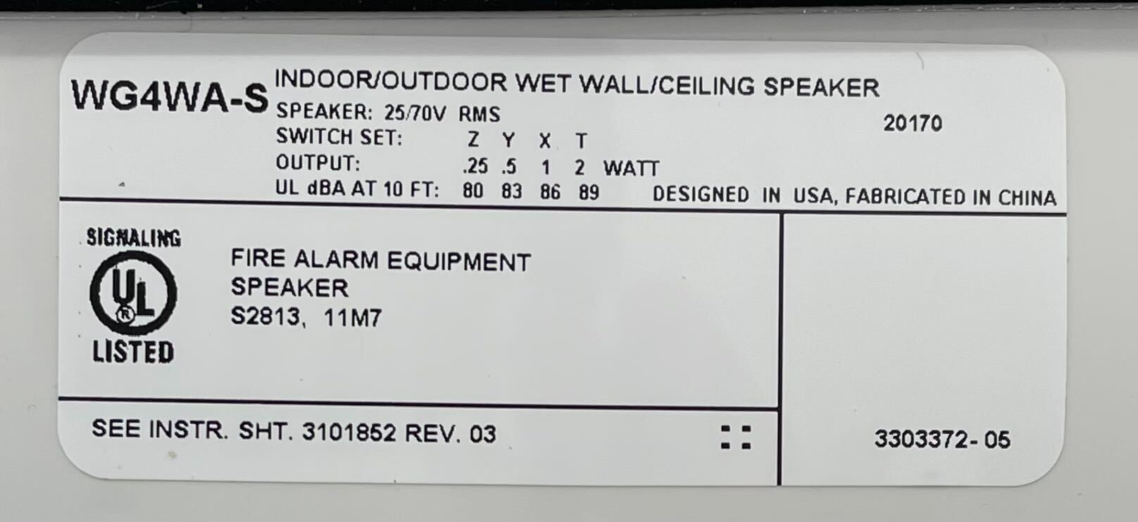 Edwards WG4WA-S - The Fire Alarm Supplier
