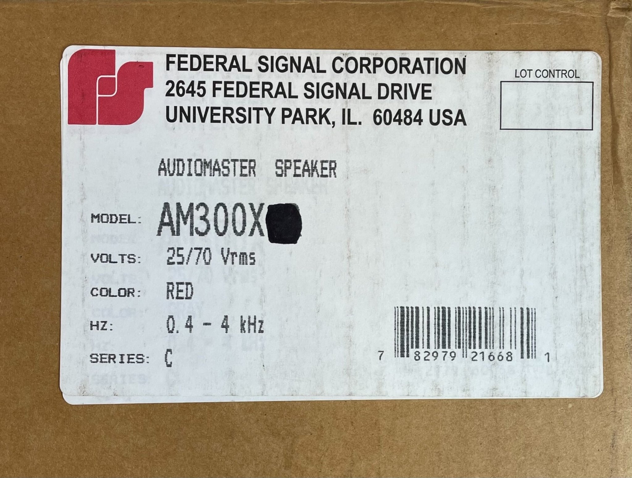 Federal Signal AM300X - The Fire Alarm Supplier