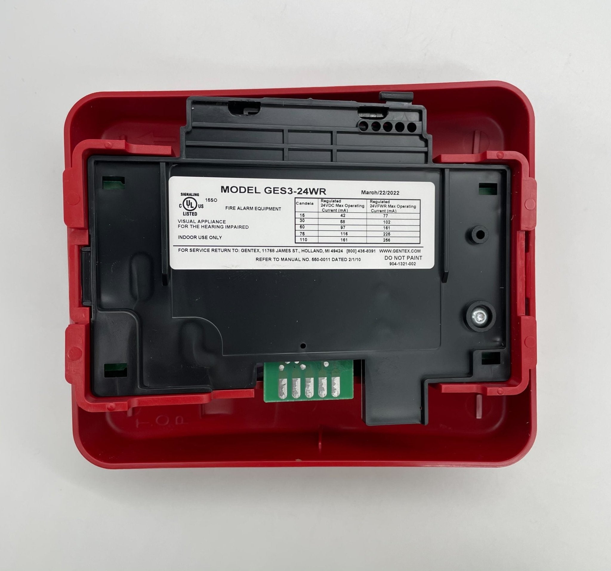 Gentex GES3-24WR - The Fire Alarm Supplier