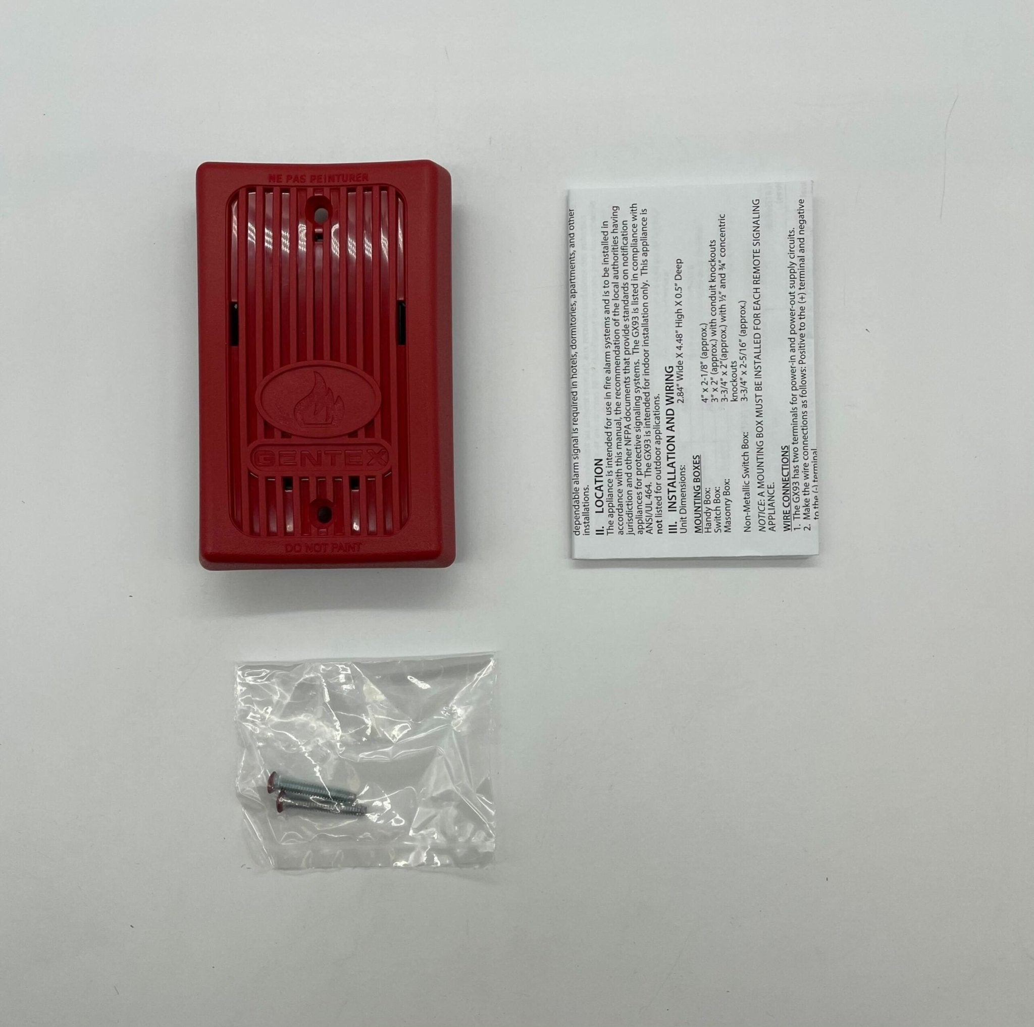 Gentex GX93-R - The Fire Alarm Supplier