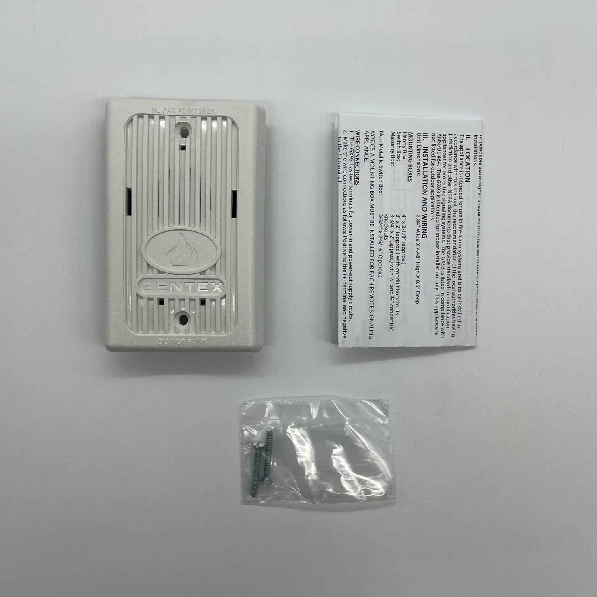 Gentex GX93-W - The Fire Alarm Supplier