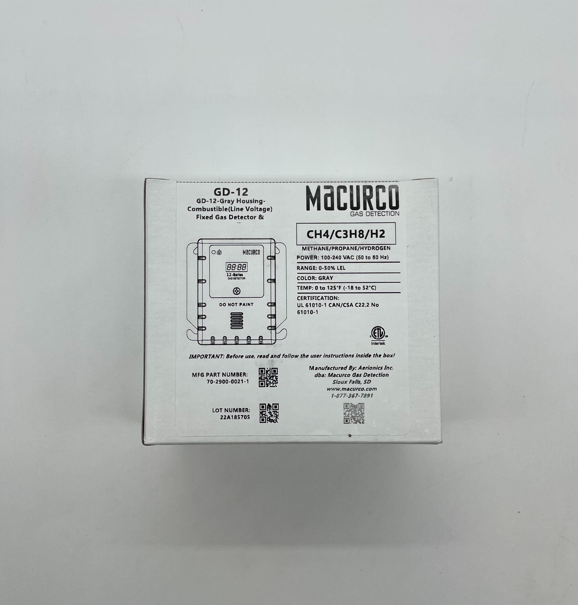 Macurco GD-12 - The Fire Alarm Supplier