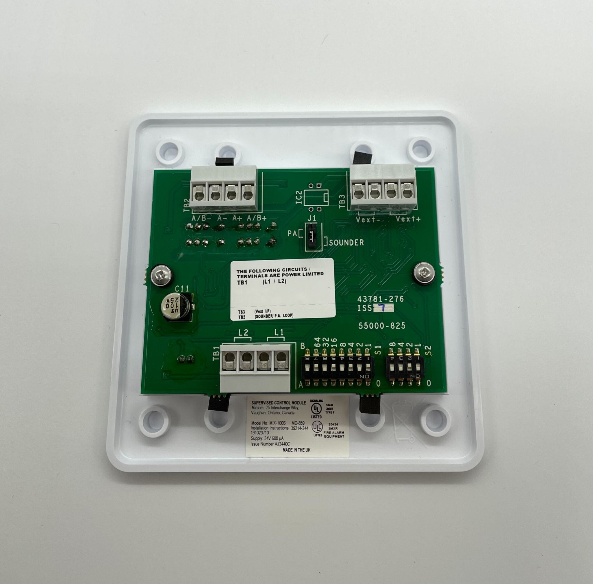 Mircom MIX-100S Intelligent Supervised Output Module- - The Fire Alarm Supplier