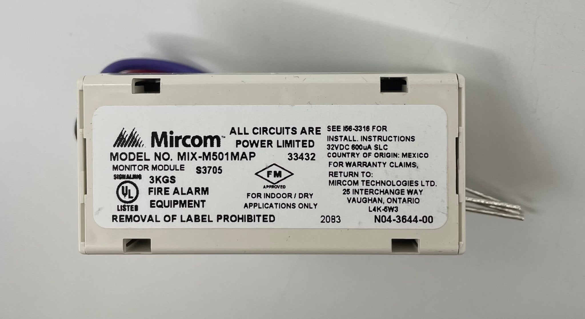 Mircom MIX-M501MAP Mini Monitor Module - The Fire Alarm Supplier