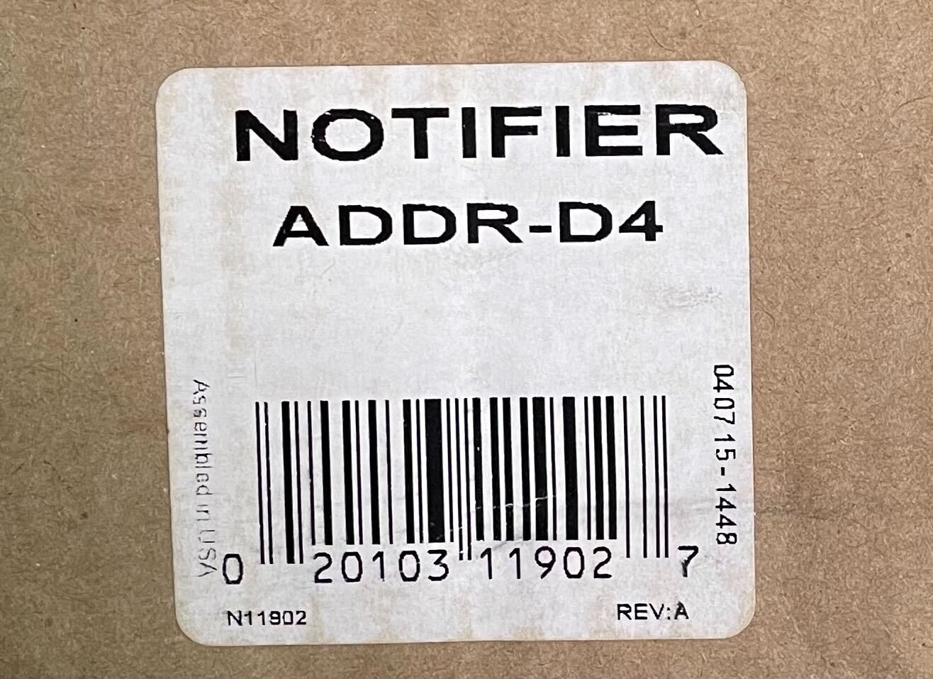 Notifier ADDR-D4 - The Fire Alarm Supplier