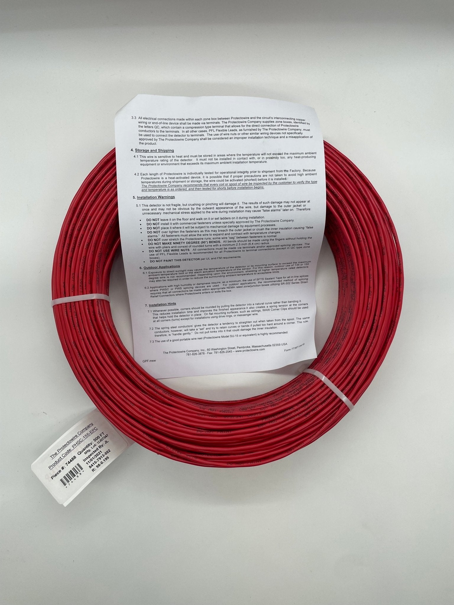 Protectowire PHSC-155-EPC (500 Feet) - The Fire Alarm Supplier