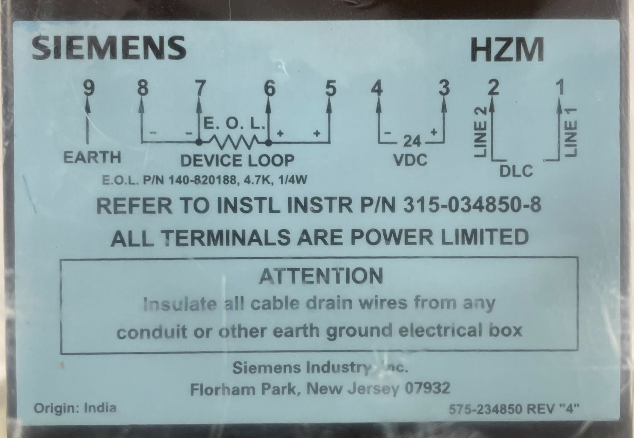 Siemens HZM - The Fire Alarm Supplier