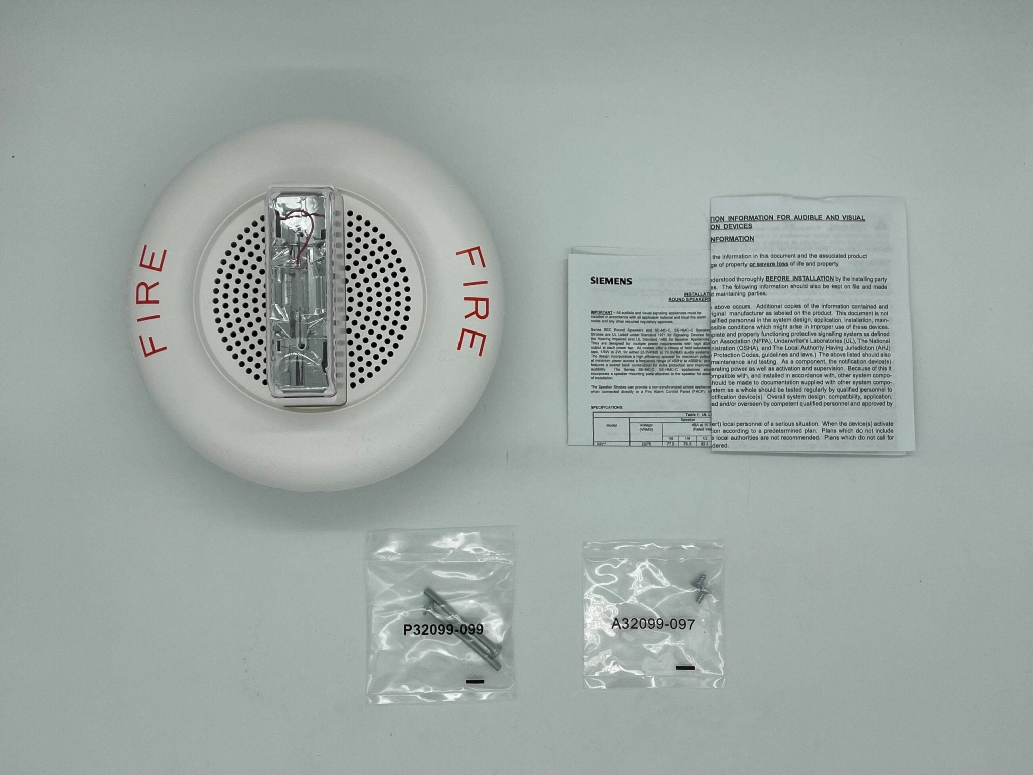 Siemens SE-MC-CW Speaker Strobe - The Fire Alarm Supplier