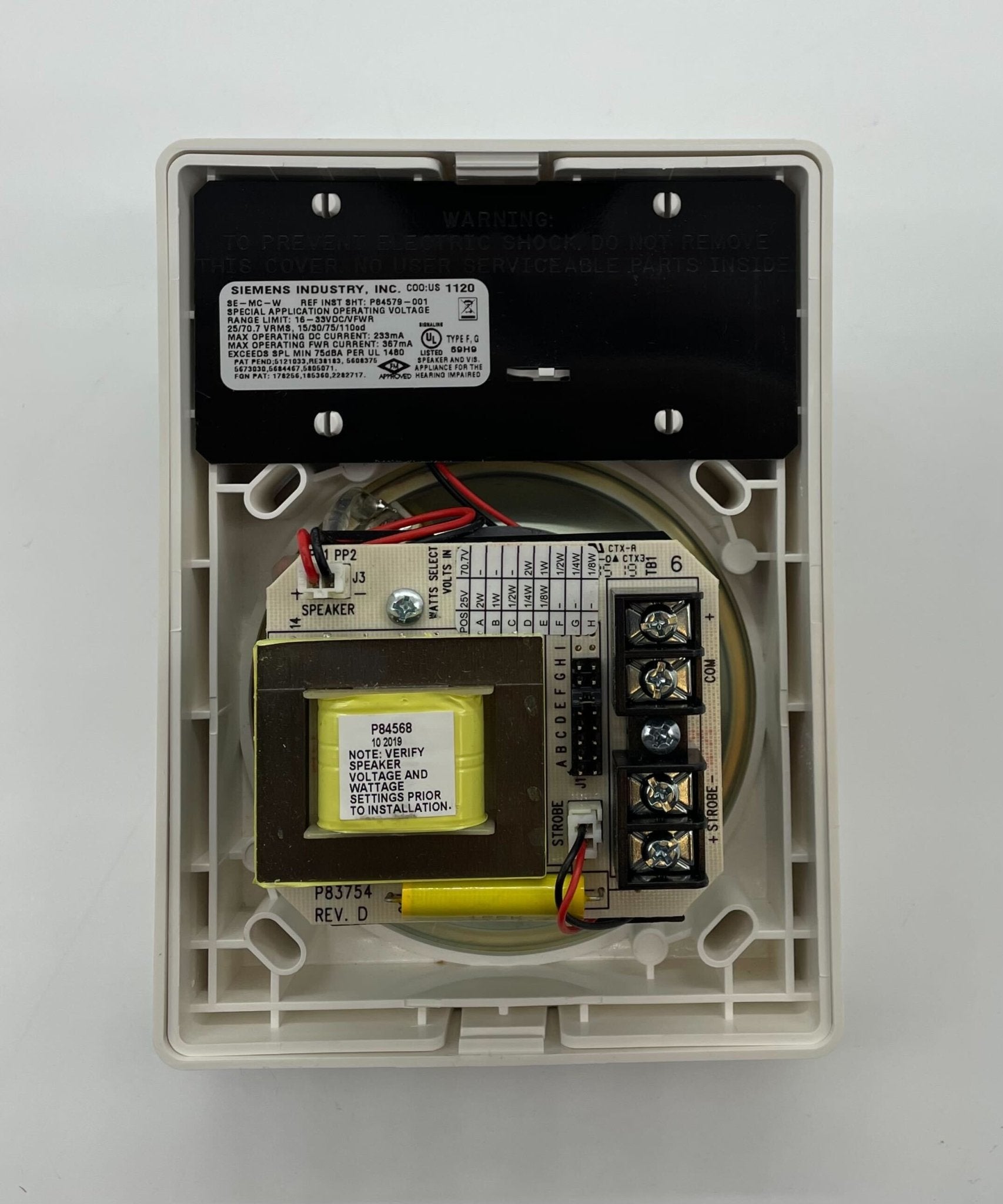 Siemens SE-MC-W Multi-Candela Speaker Strobe - The Fire Alarm Supplier
