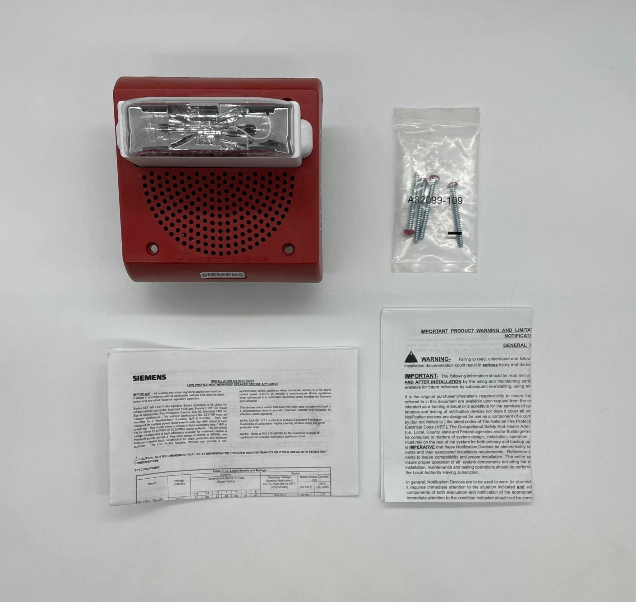 Siemens SET-185-R-WP - The Fire Alarm Supplier