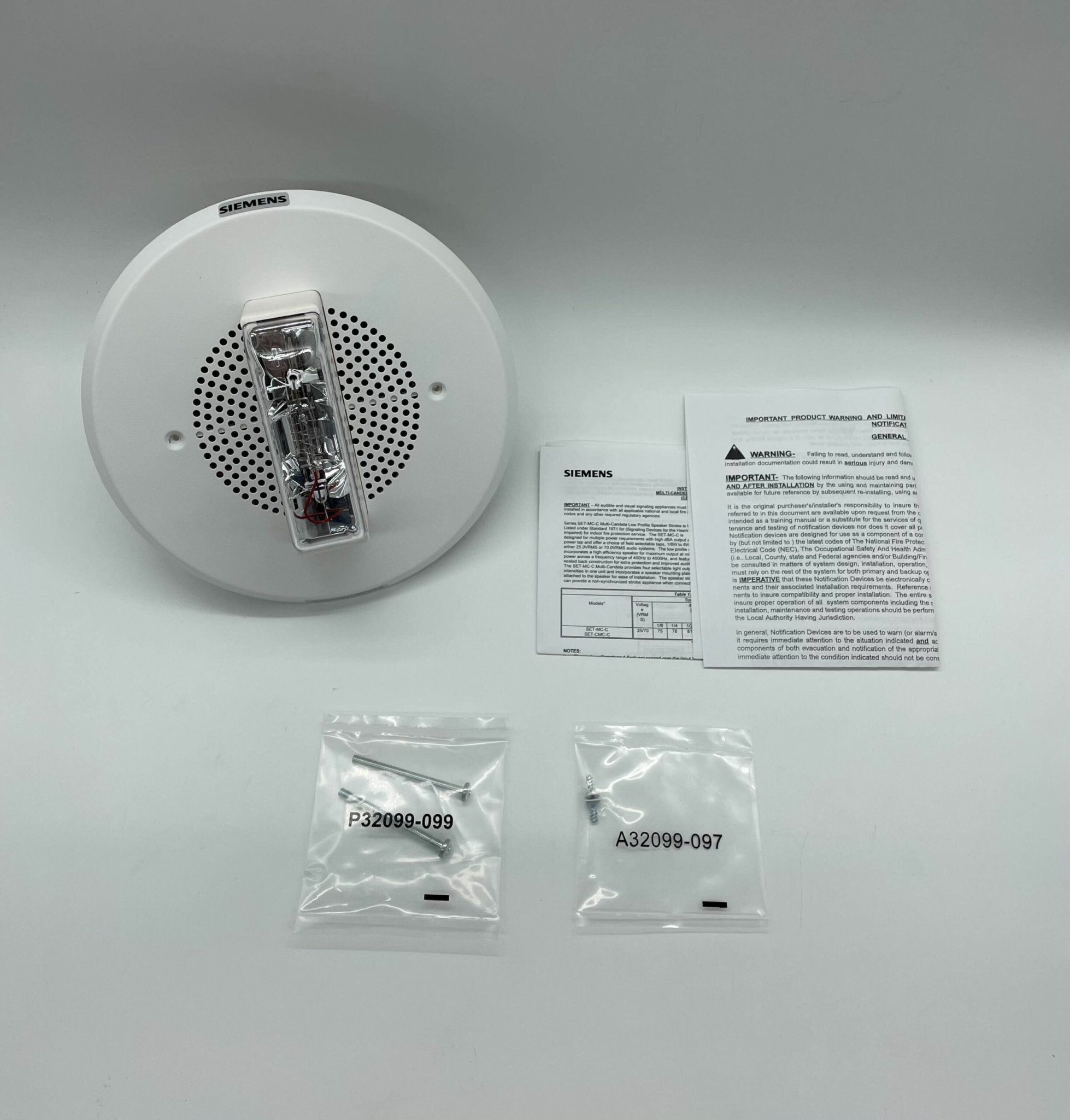 Siemens SET-MC-CW Speaker Strobe For Ceiling - The Fire Alarm Supplier