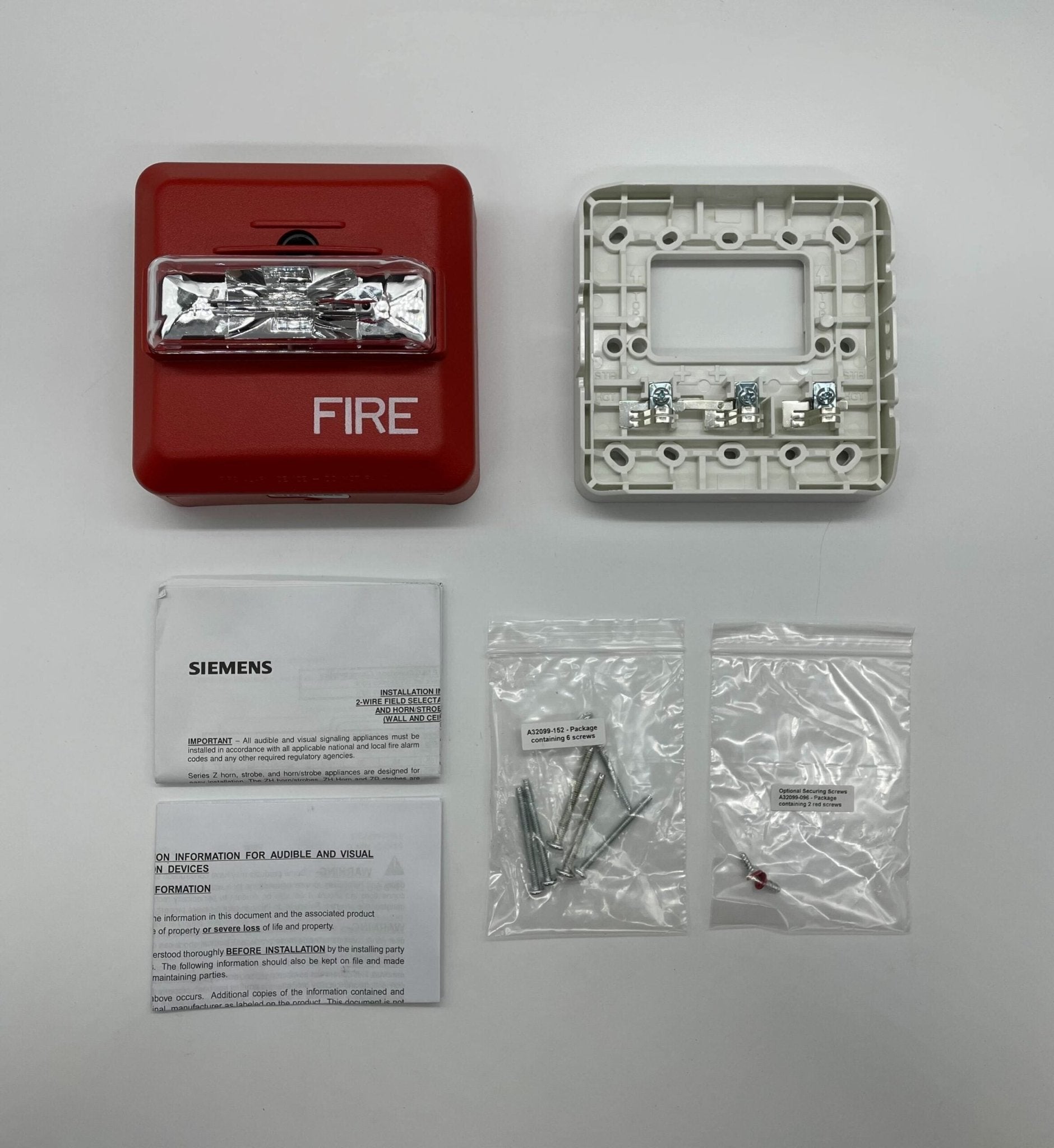 Siemens ZH-MC-R Multi Candela Horn Strobe For Wall Mounting - The Fire Alarm Supplier