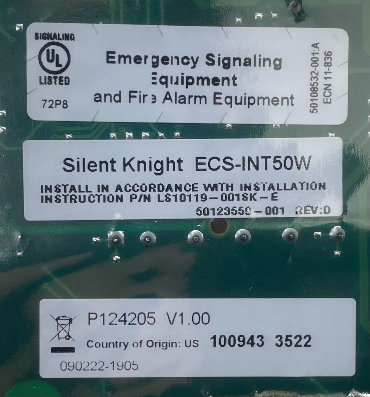 Silent Knight ECS-INT50W - The Fire Alarm Supplier