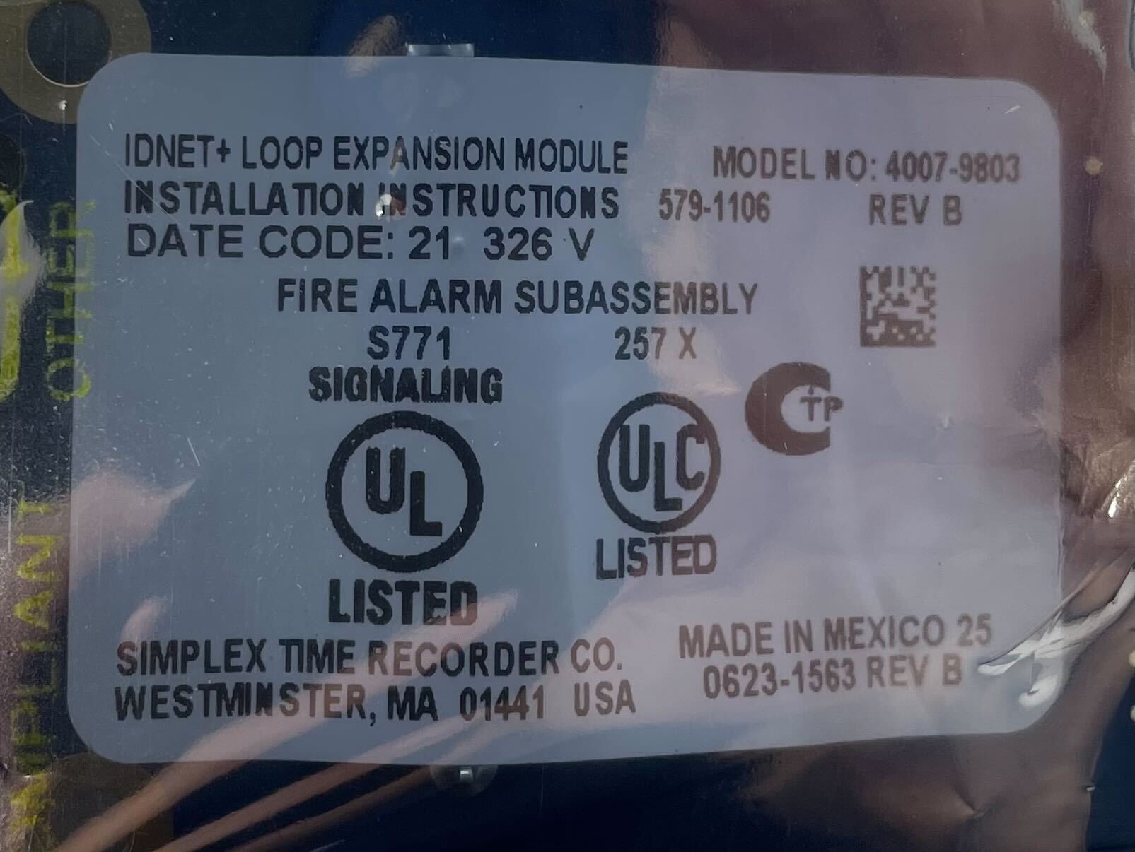 Simplex 4007-9803 IDNET Loop Expansion Module - The Fire Alarm Supplier