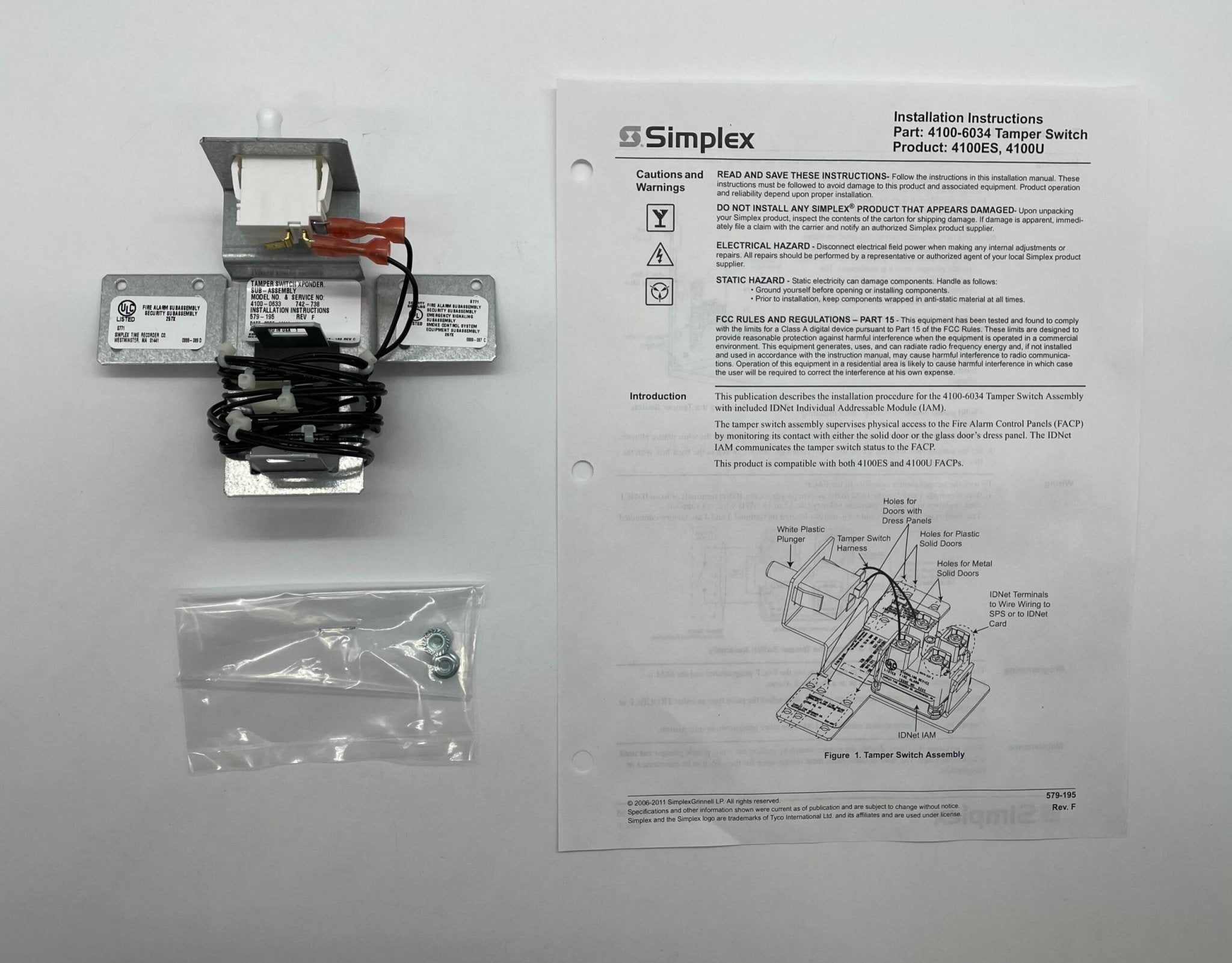 Simplex 4100-0633 Transponder Tamper Switch - The Fire Alarm Supplier