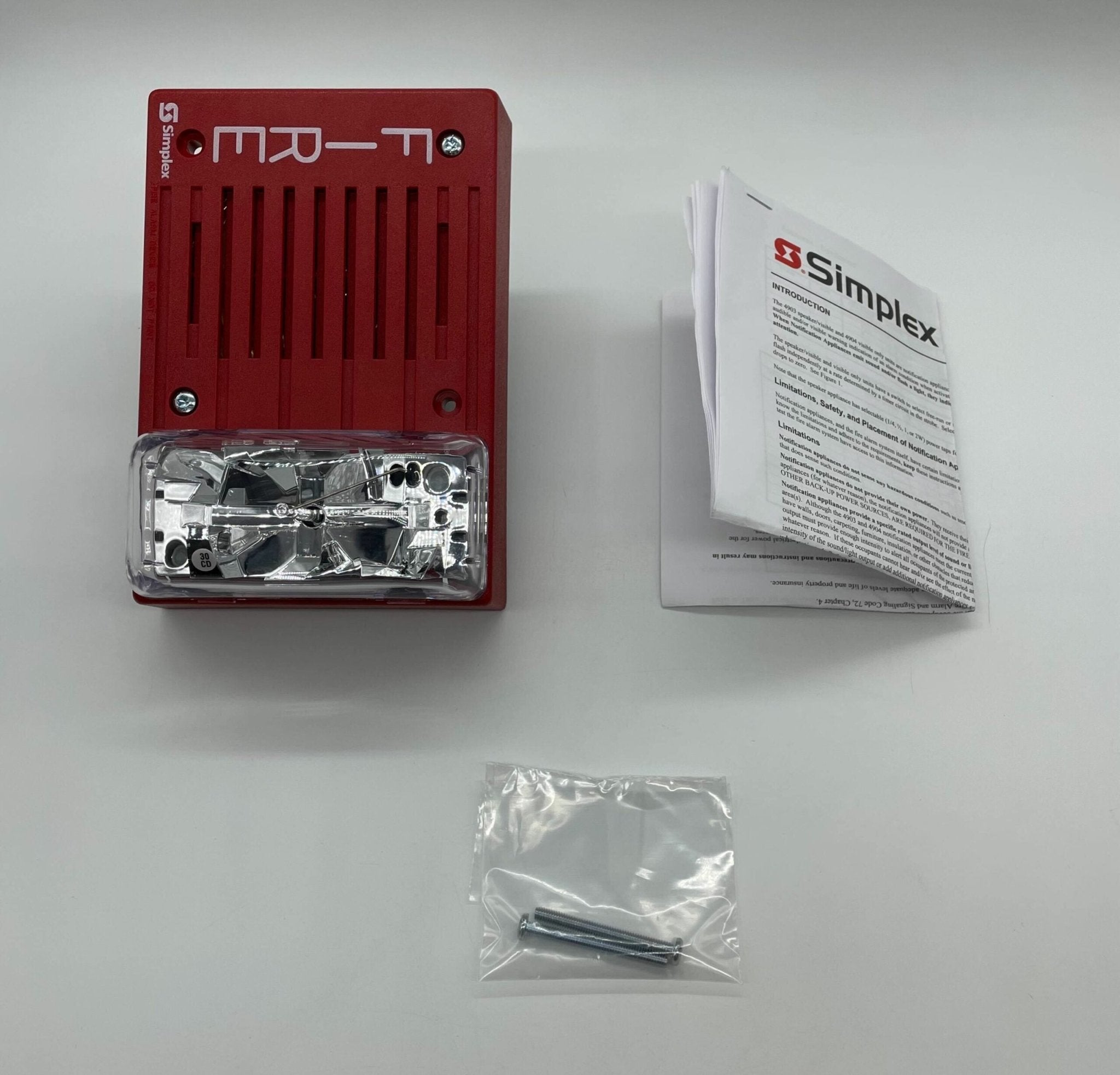 Simplex 4903-9148 S/V 24Vdc 30Cd Red Horiz F/S - The Fire Alarm Supplier