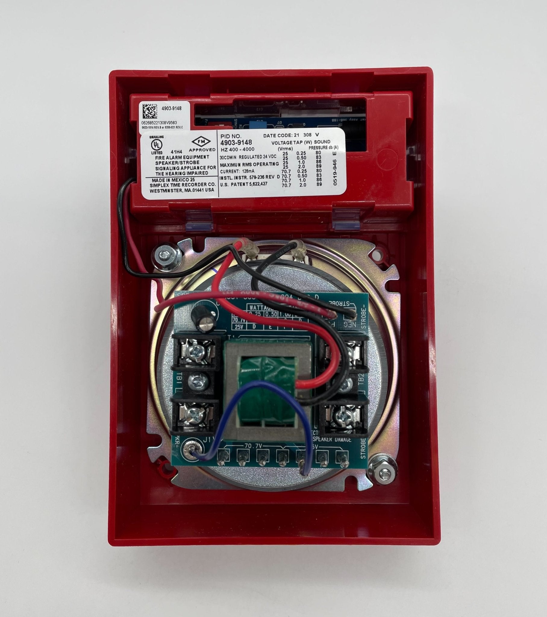 Simplex 4903-9148 S/V 24Vdc 30Cd Red Horiz F/S - The Fire Alarm Supplier
