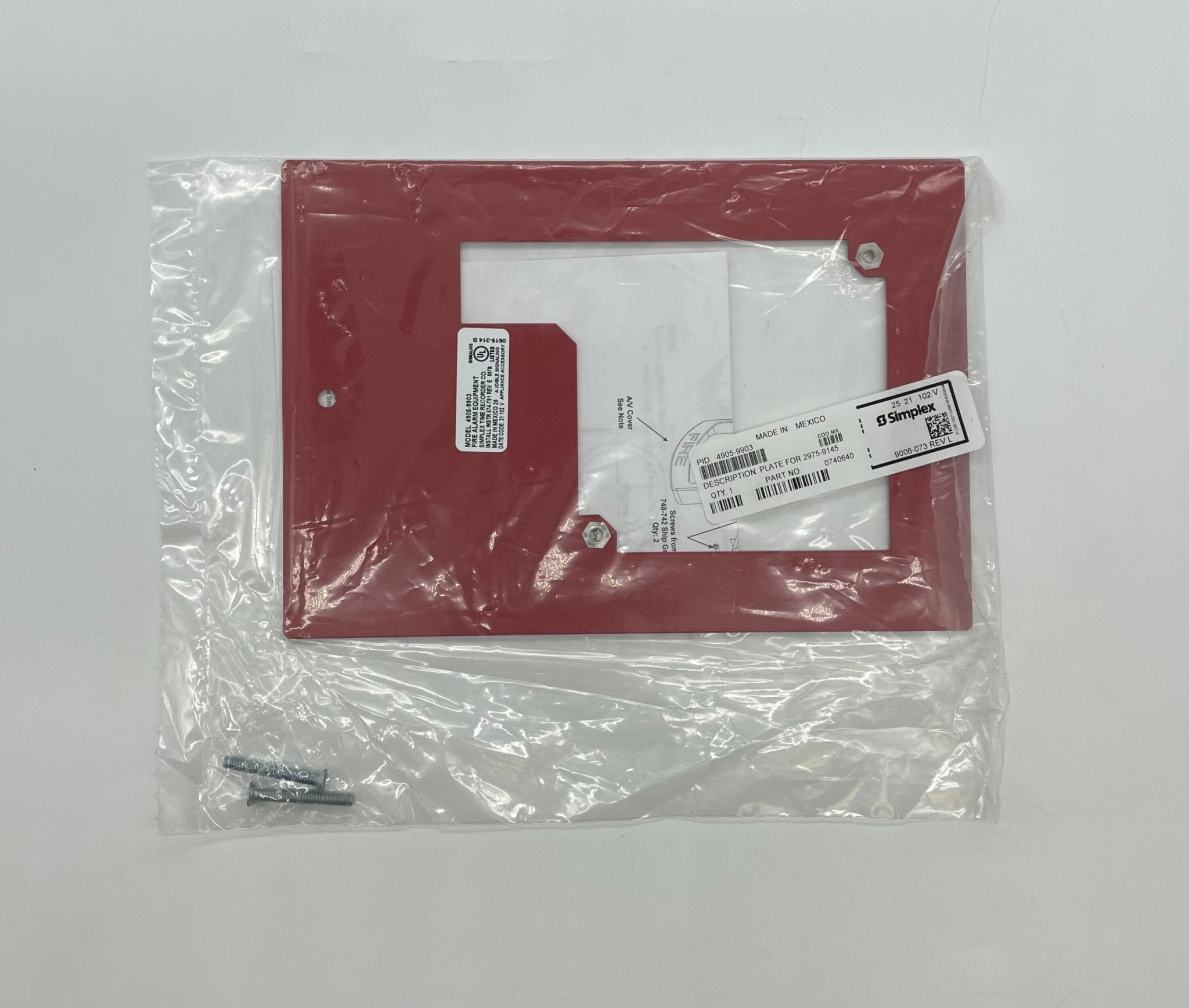 Simplex 4905-9903 Plate For 2975-9145 - The Fire Alarm Supplier