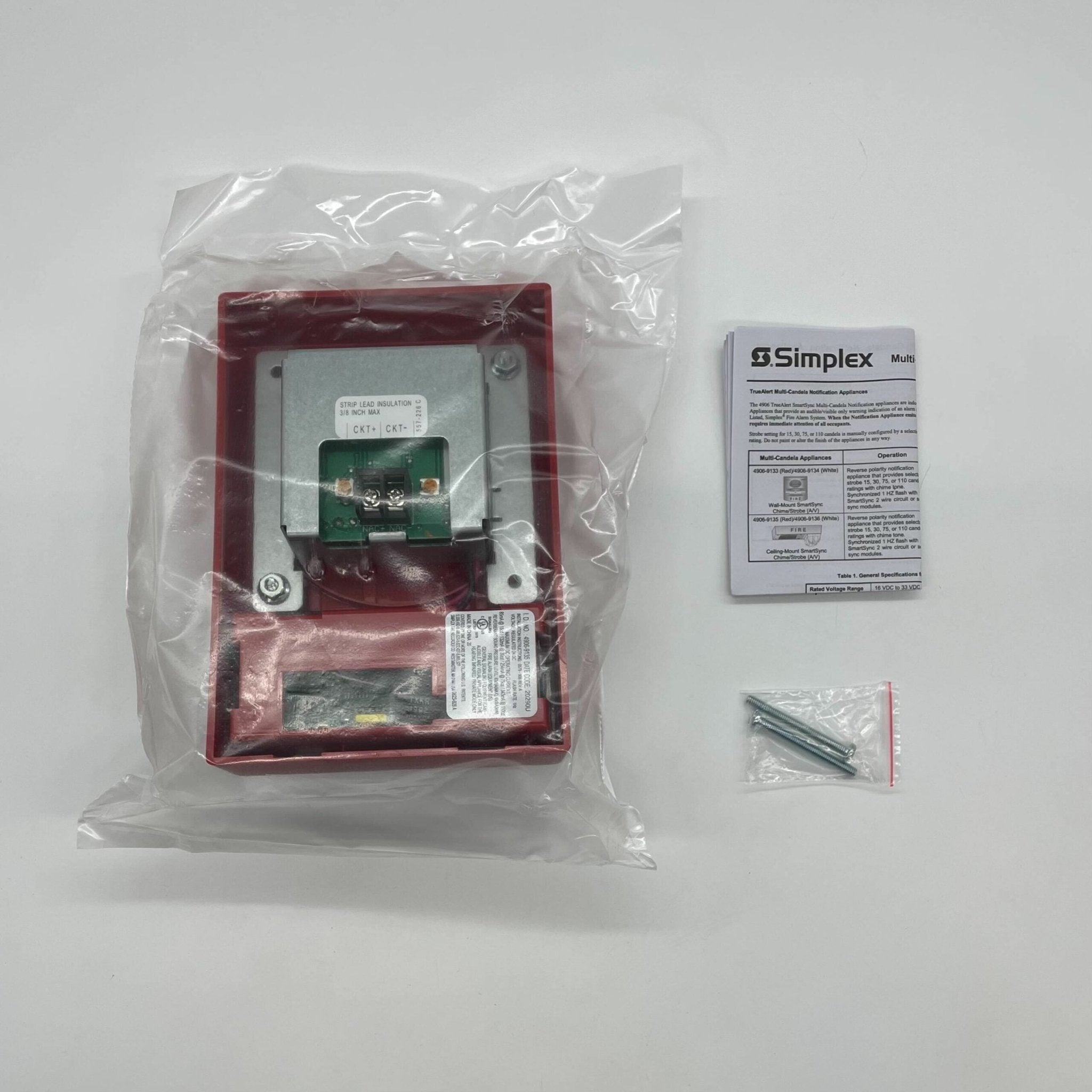 Simplex 4906-9135 Chime/Strobe Ceiling Red - The Fire Alarm Supplier