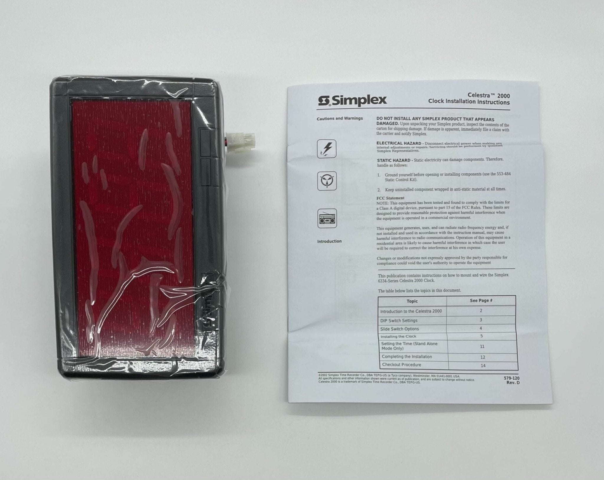 Simplex 6334-9125 Red Led Clock - The Fire Alarm Supplier