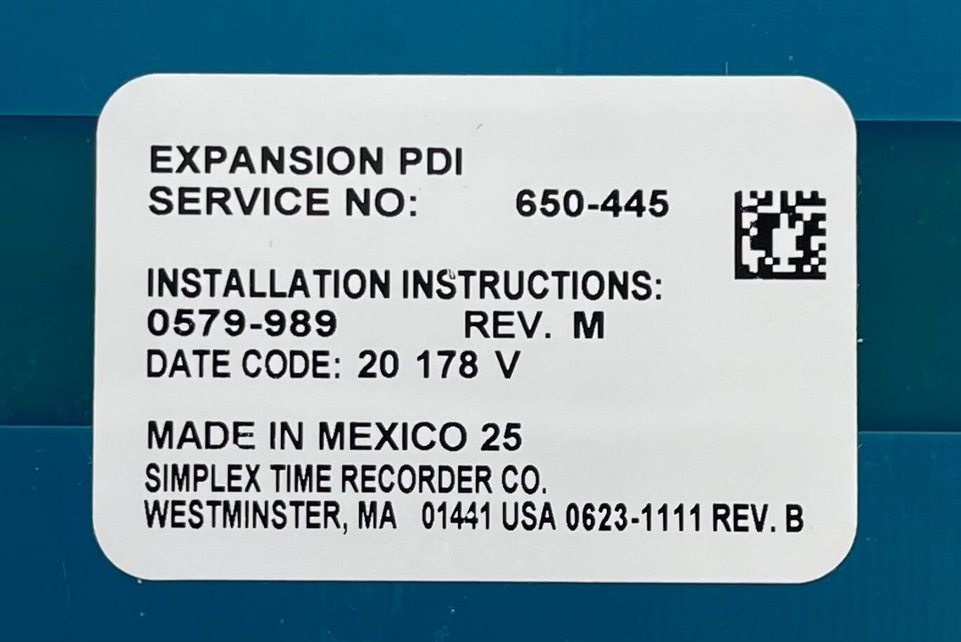 Simplex 650-445 4010Es Pdi Bay 2 - The Fire Alarm Supplier