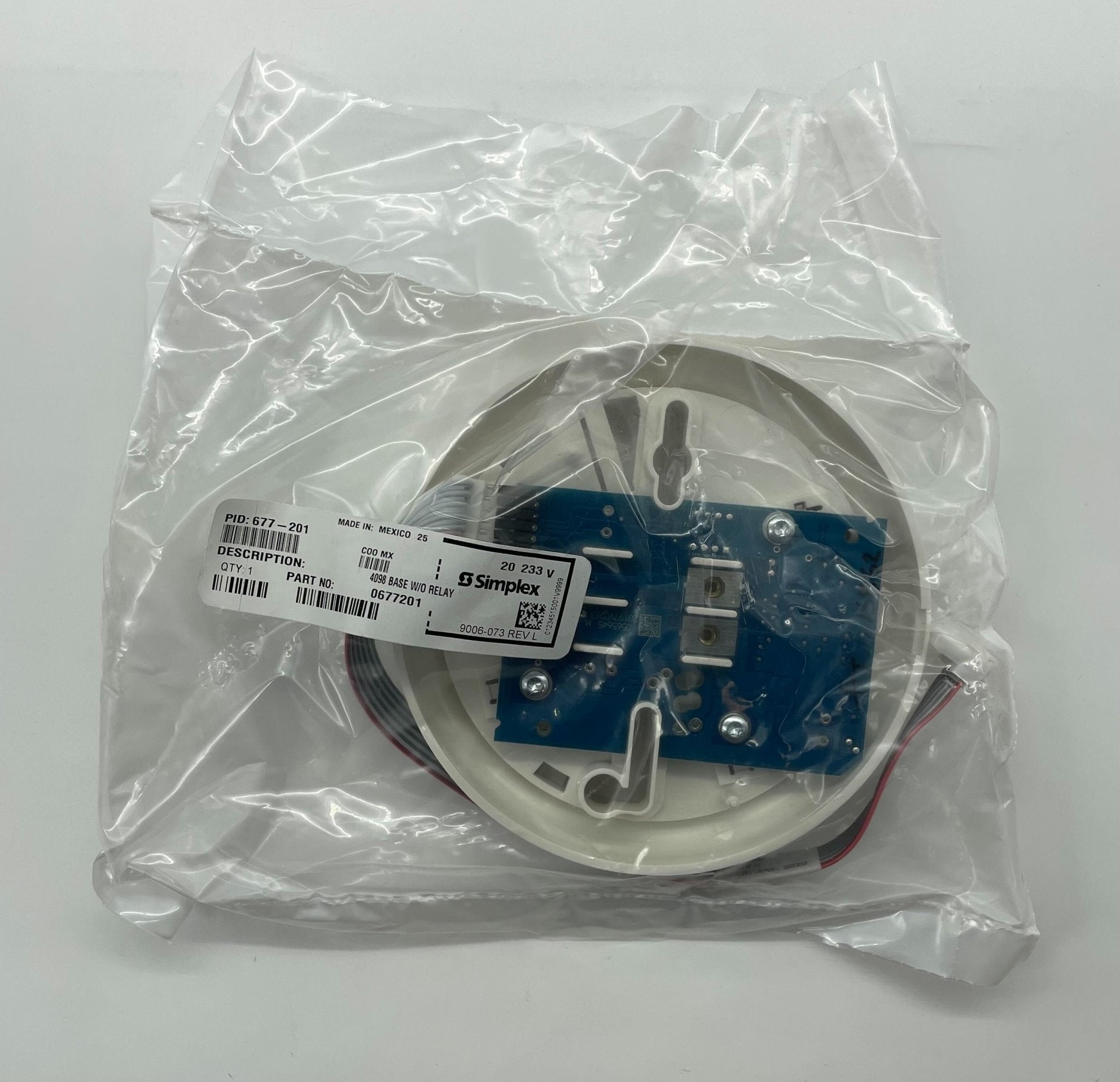 Simplex 677-201 Sensor Base With Relay - The Fire Alarm Supplier