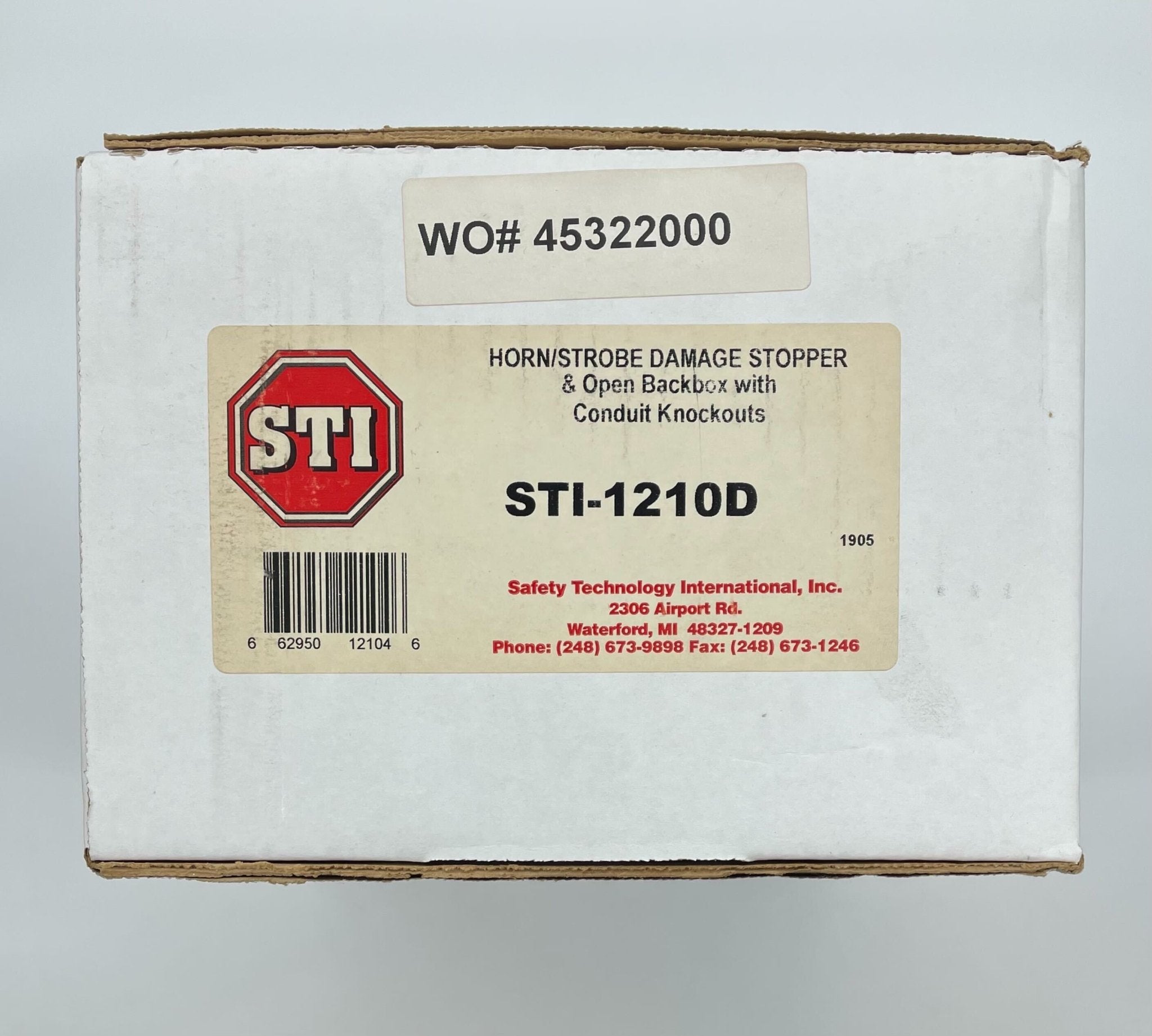 STI-1210D Horn/Strobe Damage Stopper and Open Back Box with Conduit Knockout - The Fire Alarm Supplier