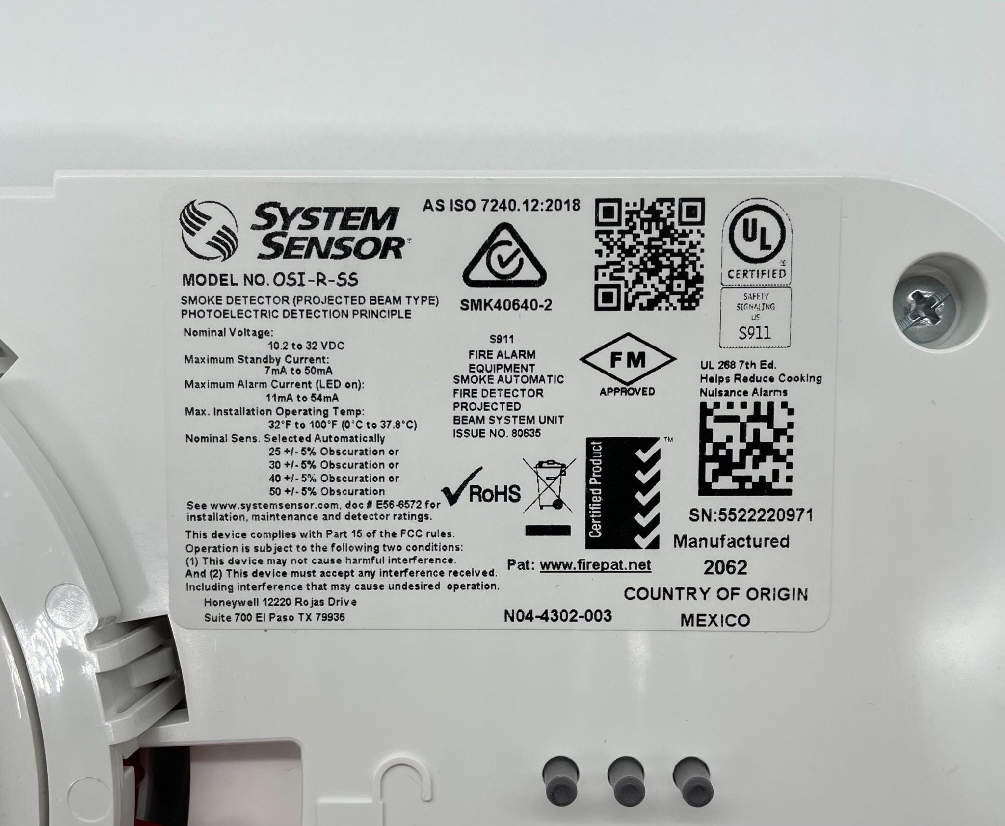 System Sensor OSI-R-SS - The Fire Alarm Supplier