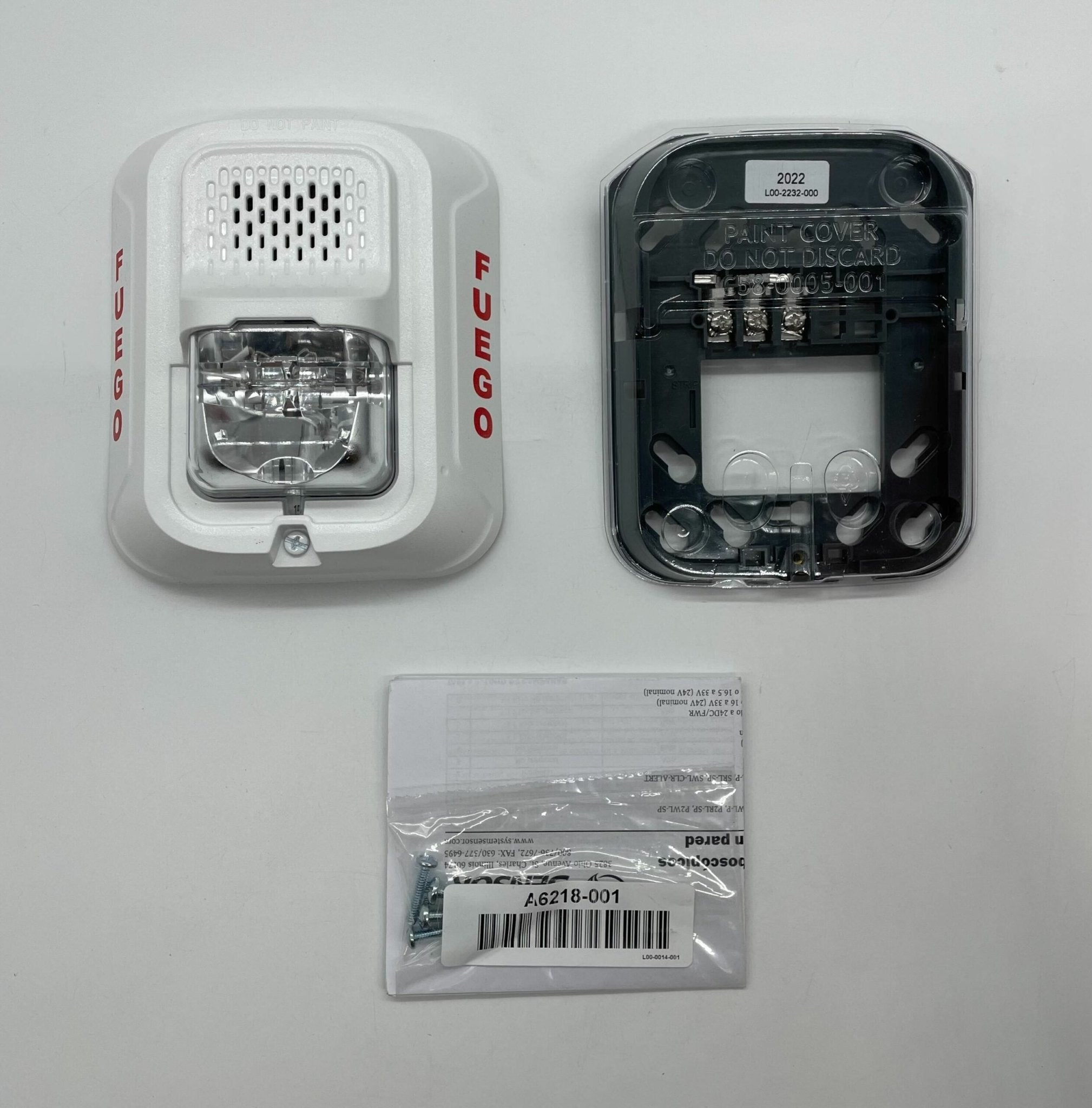 System Sensor P2WL-SP Horn/Strobe, Fuego (Spanish) - The Fire Alarm Supplier