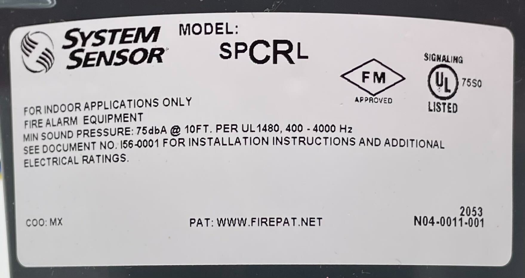 System Sensor SPCRL - The Fire Alarm Supplier