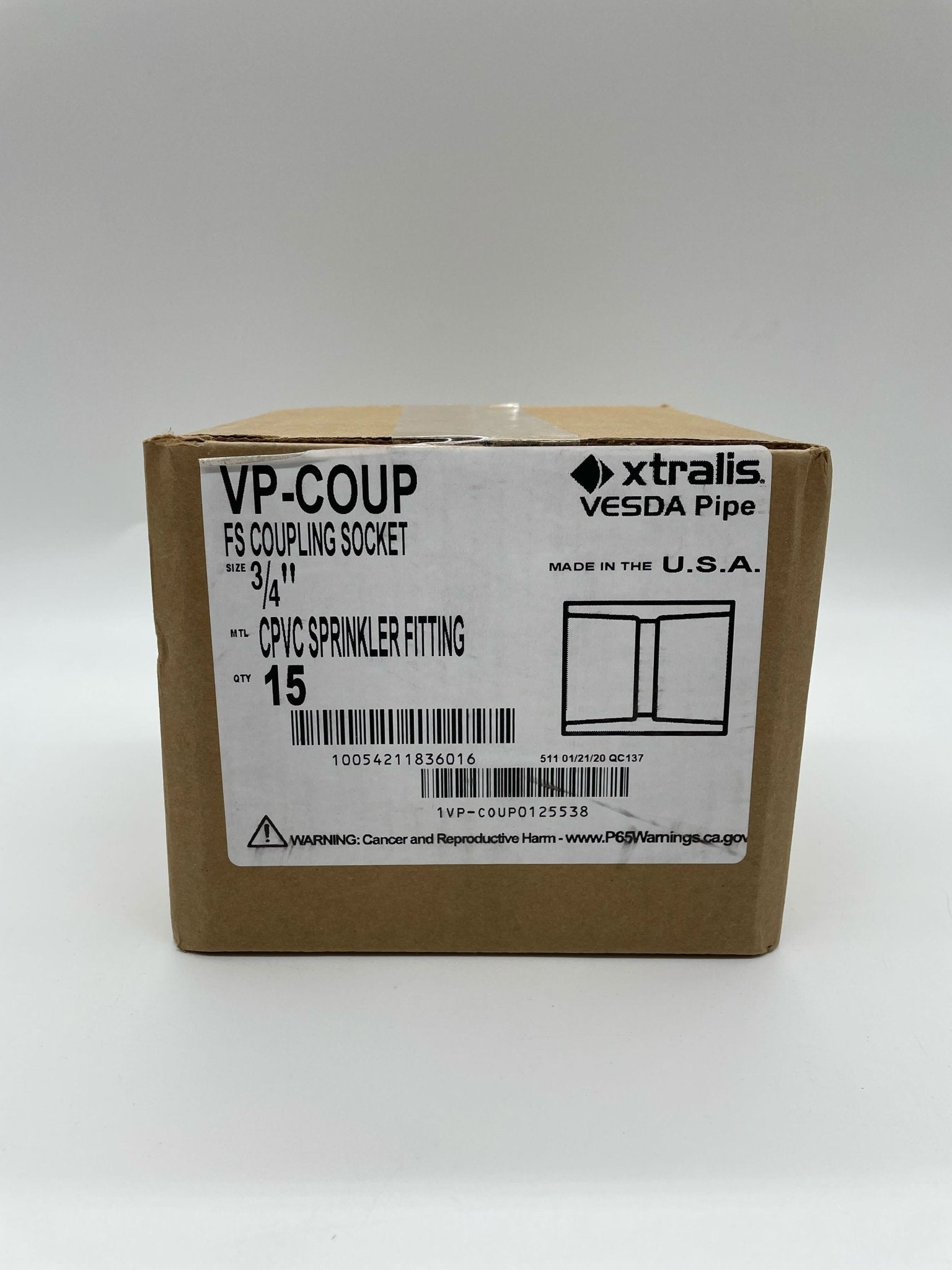 Vesda VP-COUP Socket To Socket Cpvc Couplings (15 Per Box) - The Fire Alarm Supplier