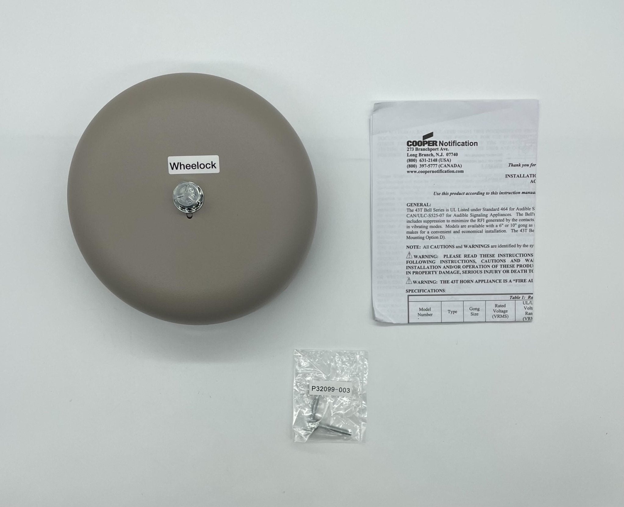 Wheelock 43T-G6-115-S - The Fire Alarm Supplier