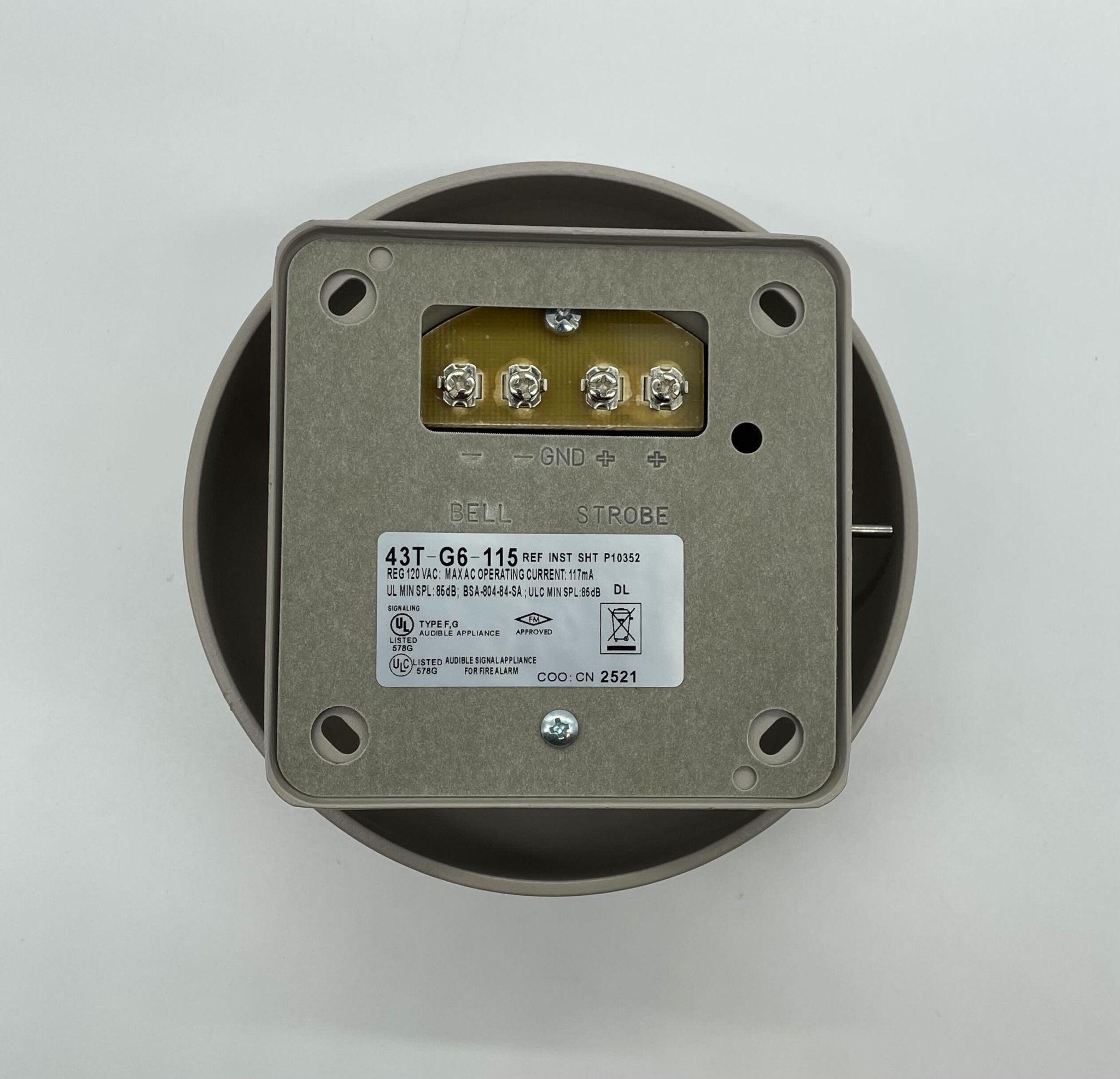 Wheelock 43T-G6-115-S - The Fire Alarm Supplier