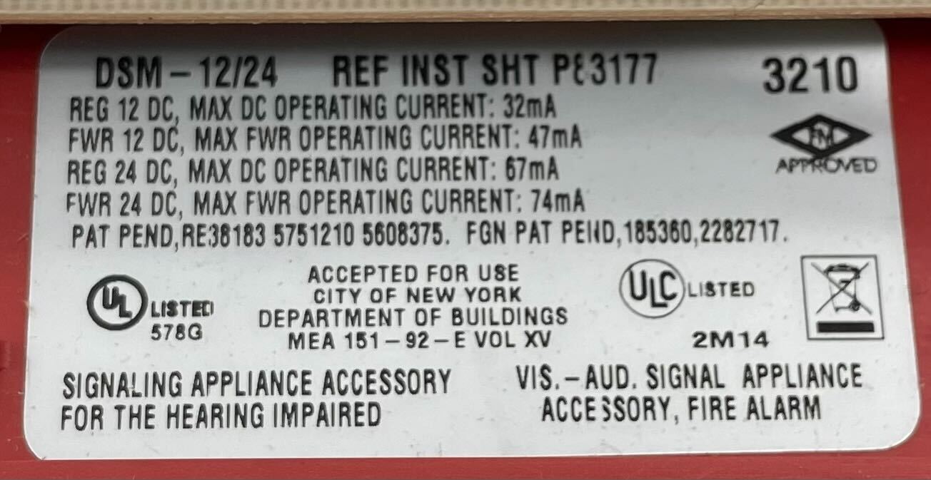 Wheelock DSM-12/24-R - The Fire Alarm Supplier