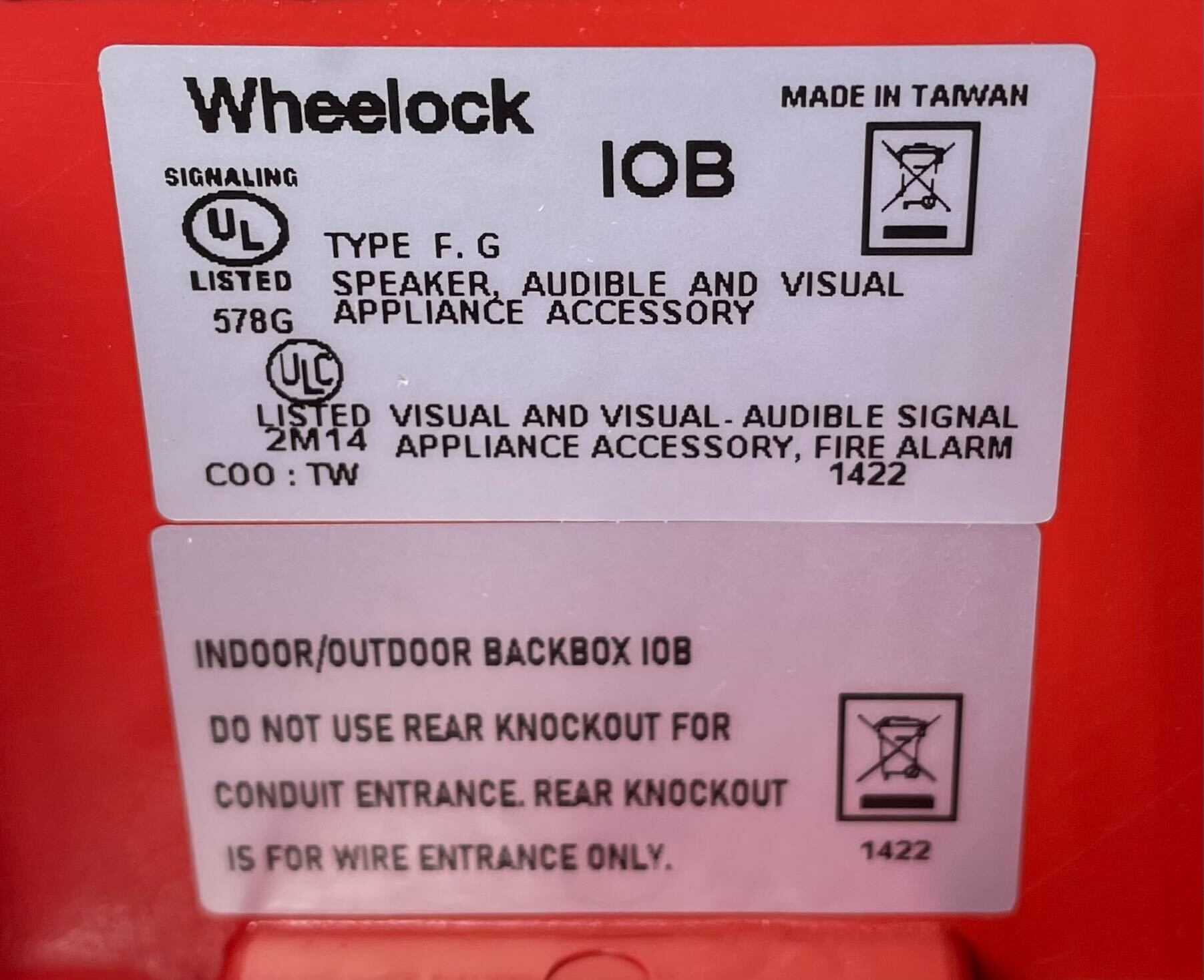 Wheelock ET70WP-2475C-FR KIT - The Fire Alarm Supplier