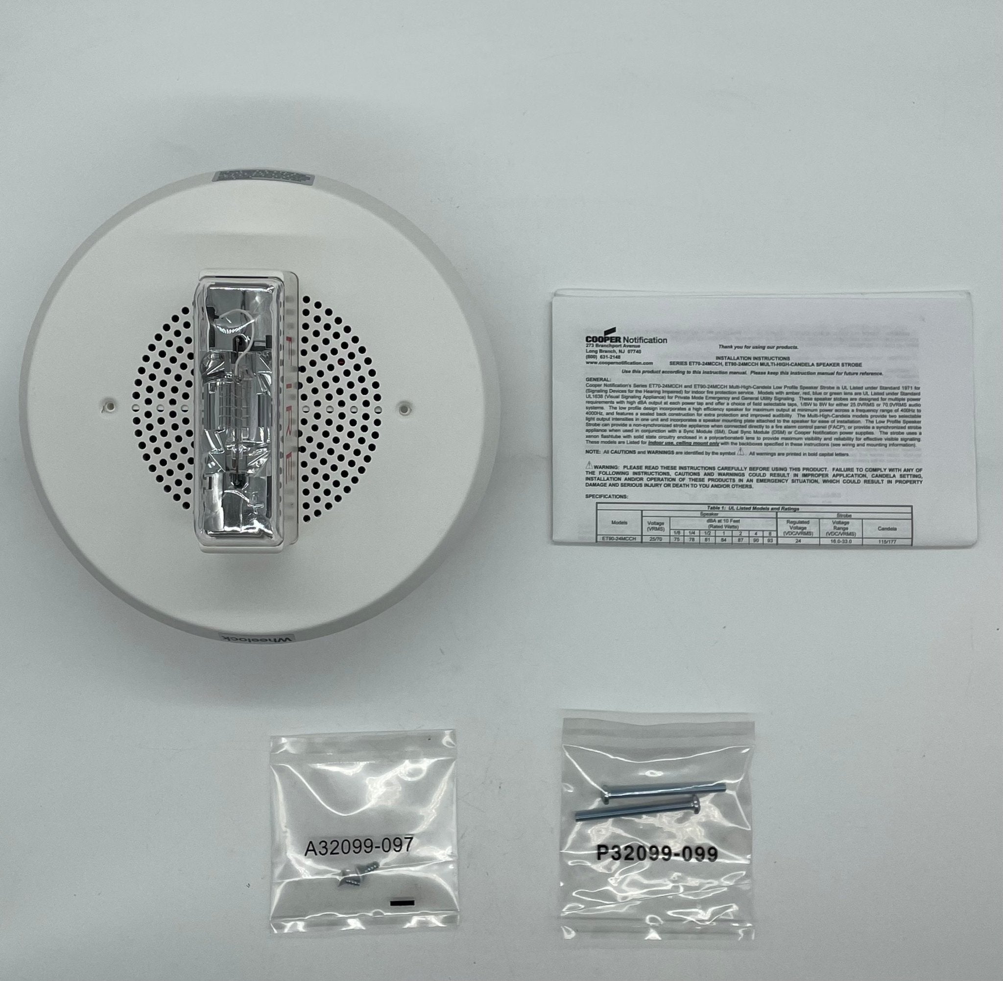 Wheelock ET90-24MCCH-FW - The Fire Alarm Supplier