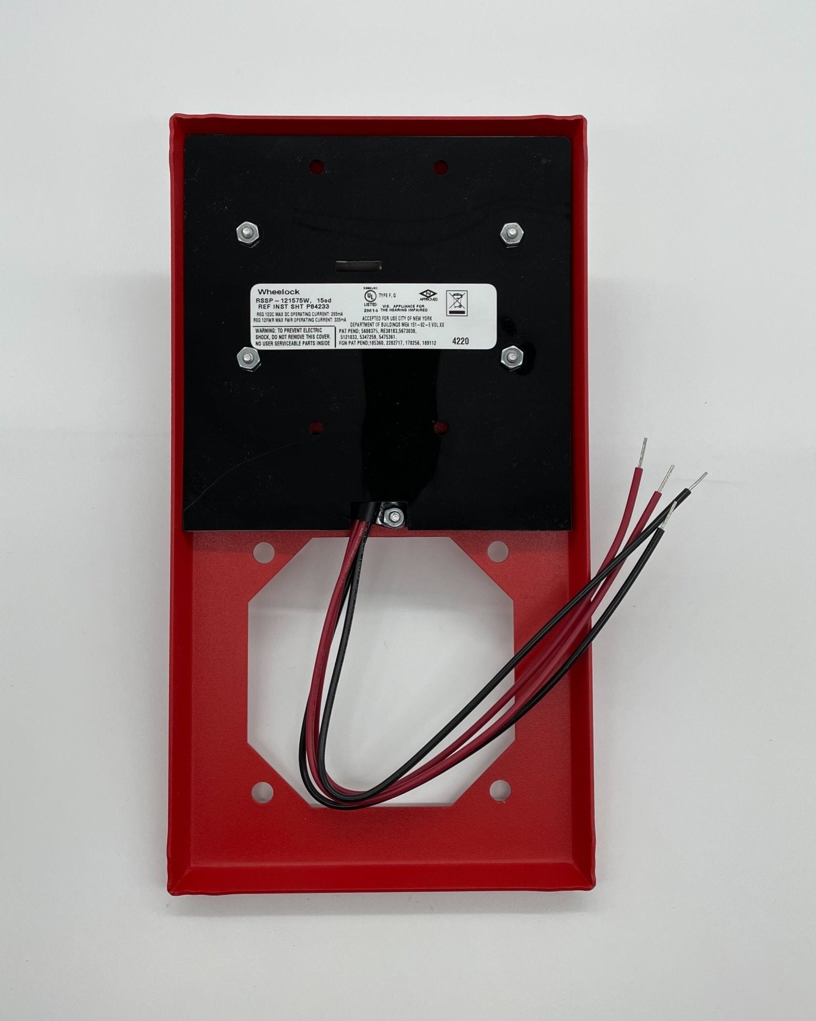 Wheelock RSSP-121575W-FR Strobe Plate Wall Mount - The Fire Alarm Supplier