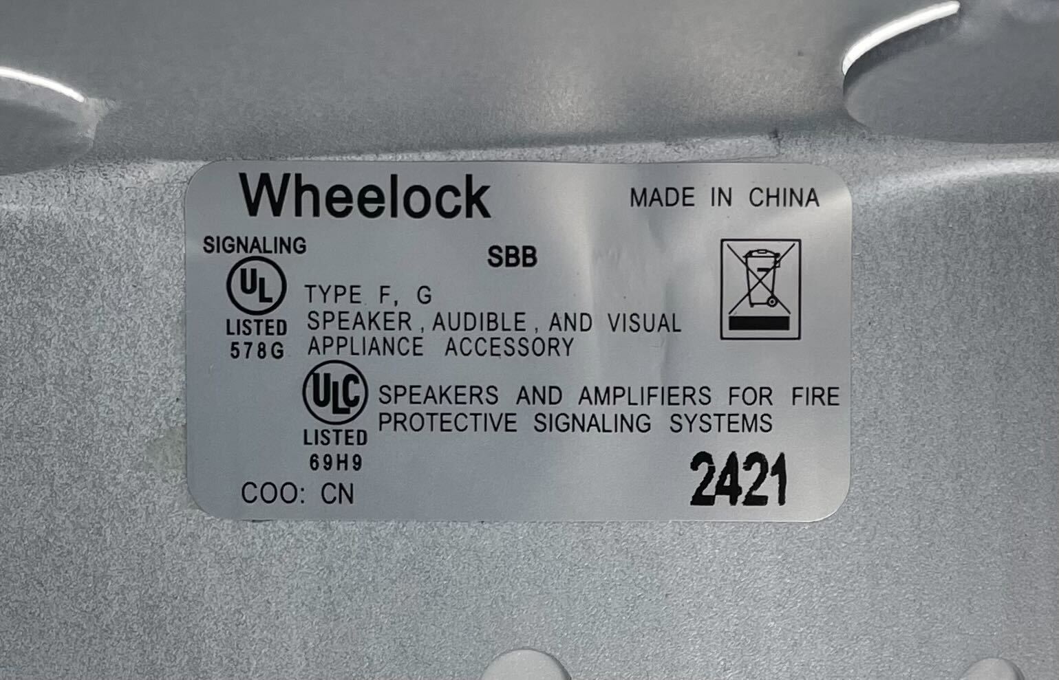 Wheelock SBB-W - The Fire Alarm Supplier
