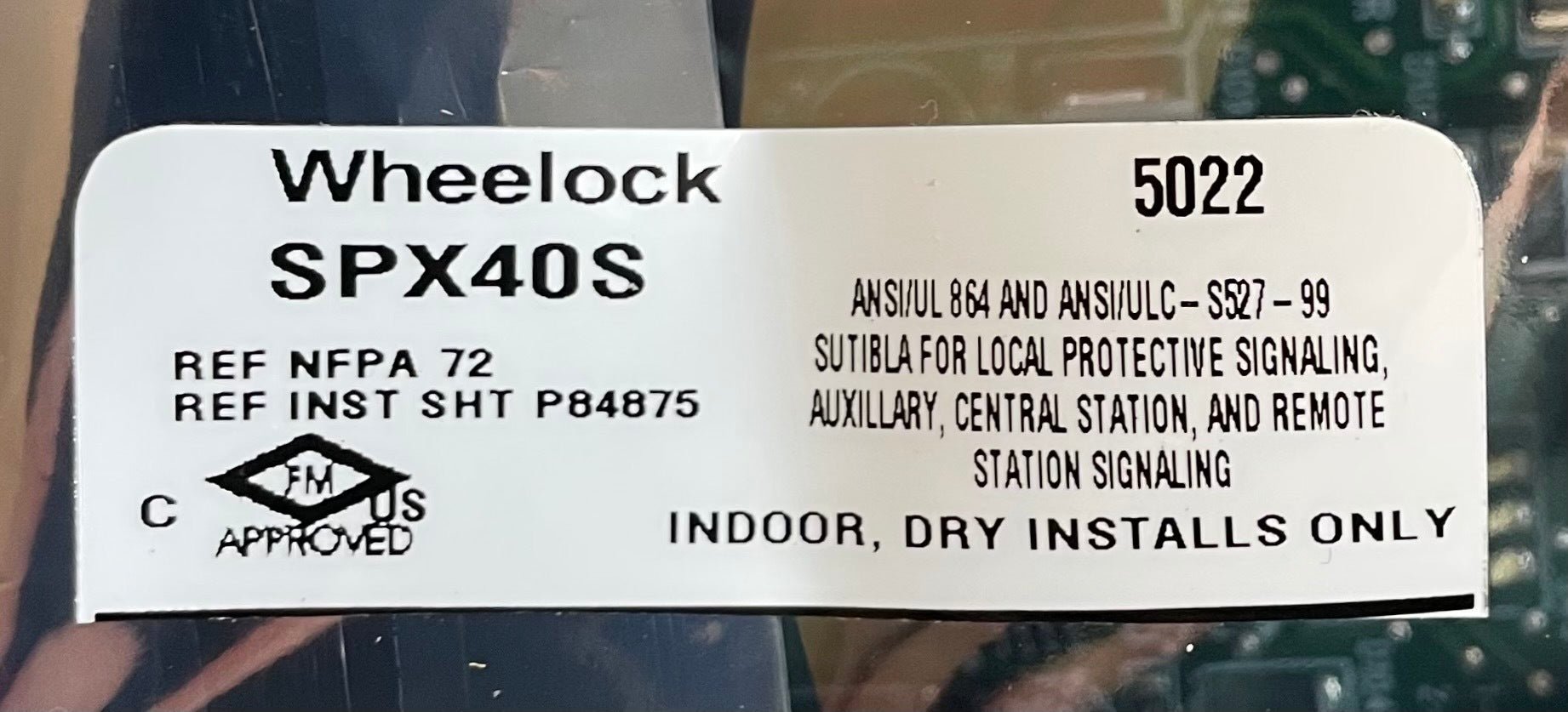 Wheelock SPX40S - The Fire Alarm Supplier