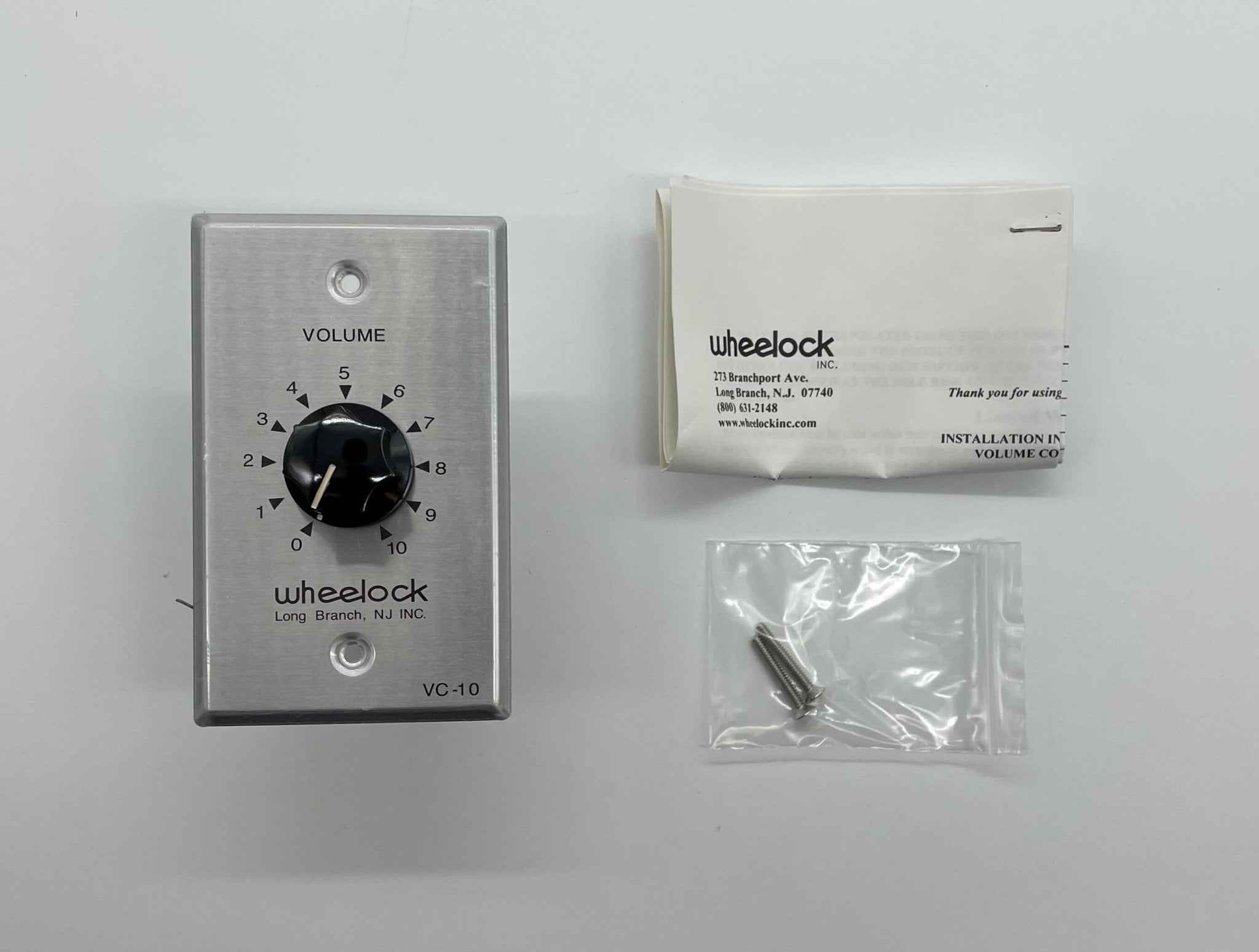 Wheelock VC-10 Volume Control Single Gang Plate - The Fire Alarm Supplier