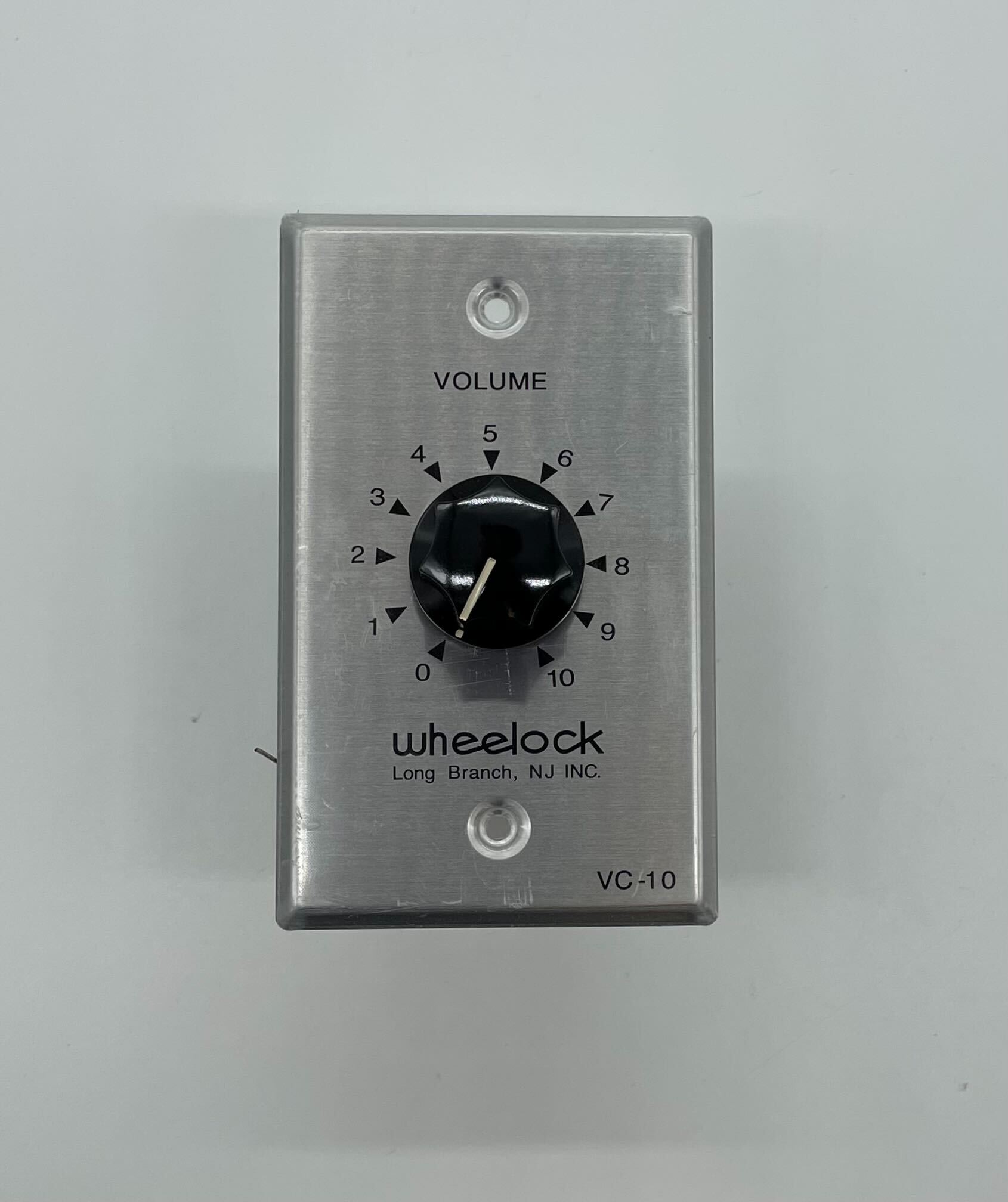 Wheelock VC-10 Volume Control Single Gang Plate - The Fire Alarm Supplier